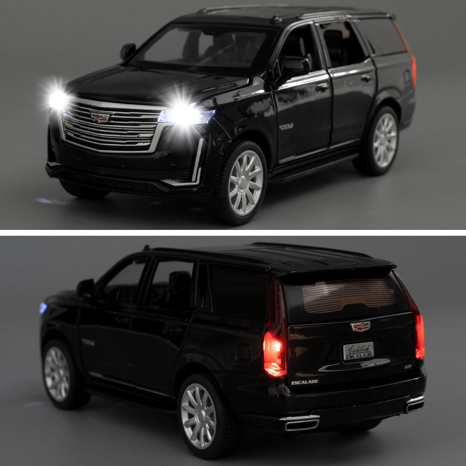 Coche a Escala 1:32 LOVEPOSELY Escalade Diecast con Luz y Sonido
