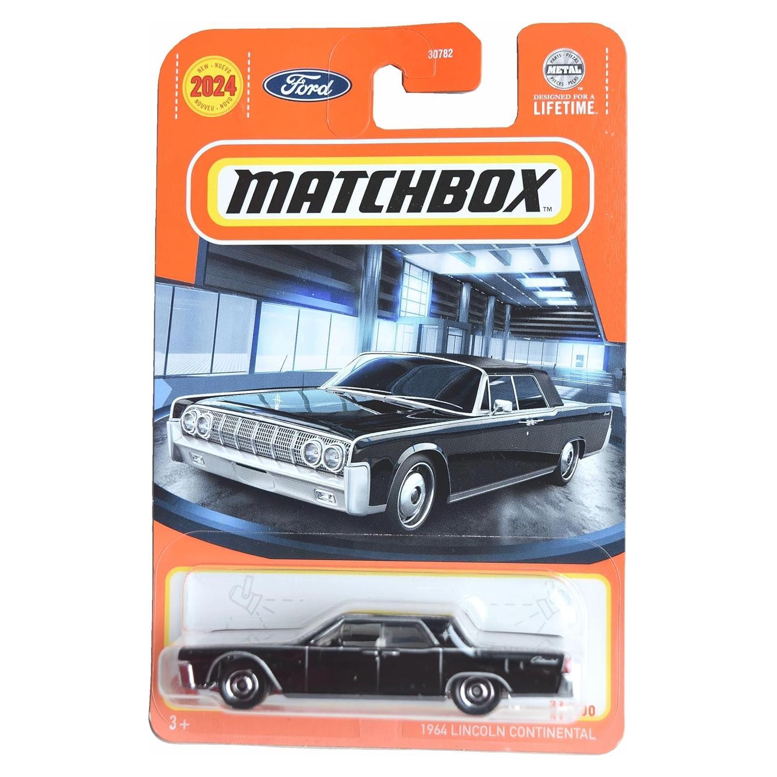 Matchbox Lincoln Continental 1964 Negro Escala 1:64 Die-Cast