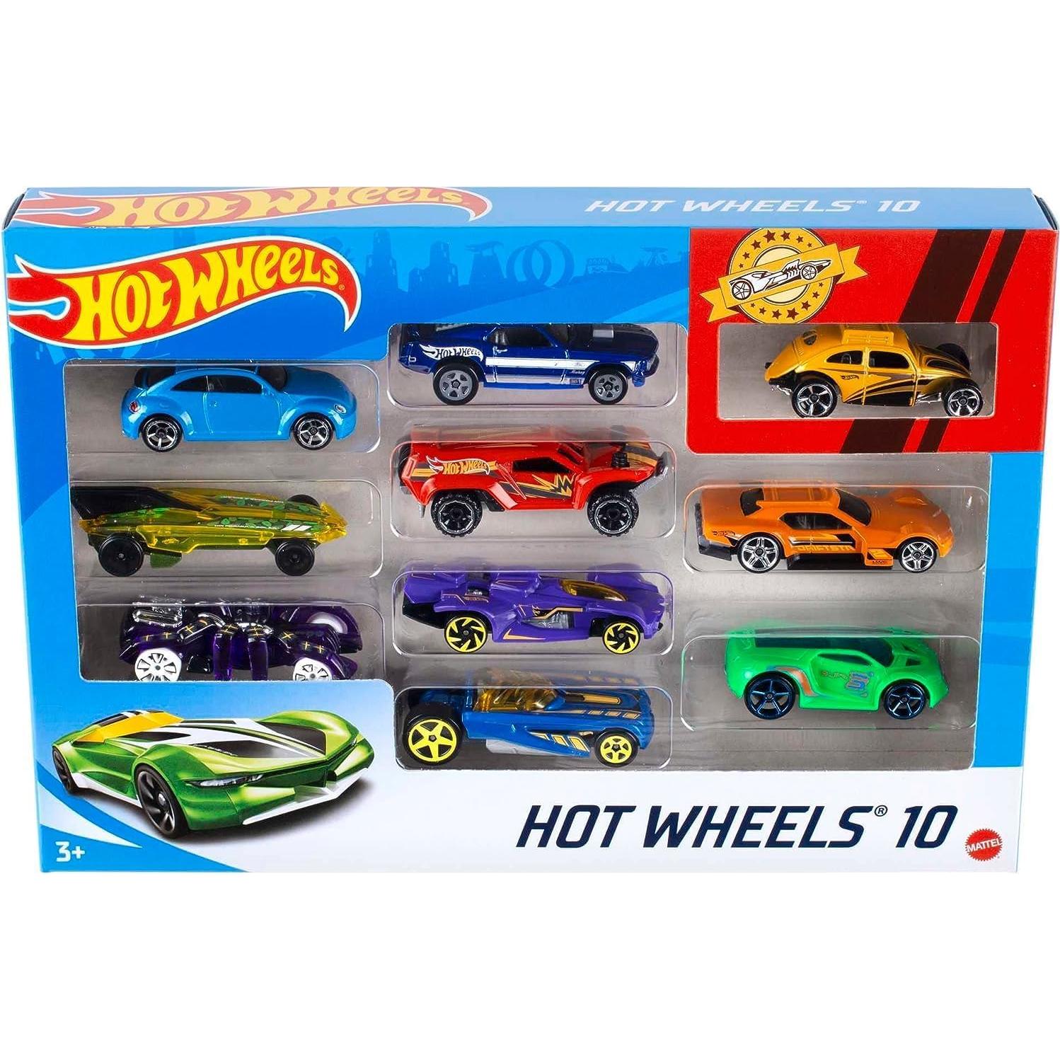 Conjunto de Choque Hot Wheels + Pista Criss Cross + 10 Coches 1:64
