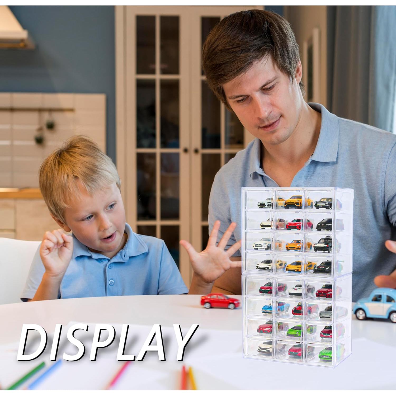 Caja de Almacenamiento KASTUN para 24 Hot Wheels y Matchbox