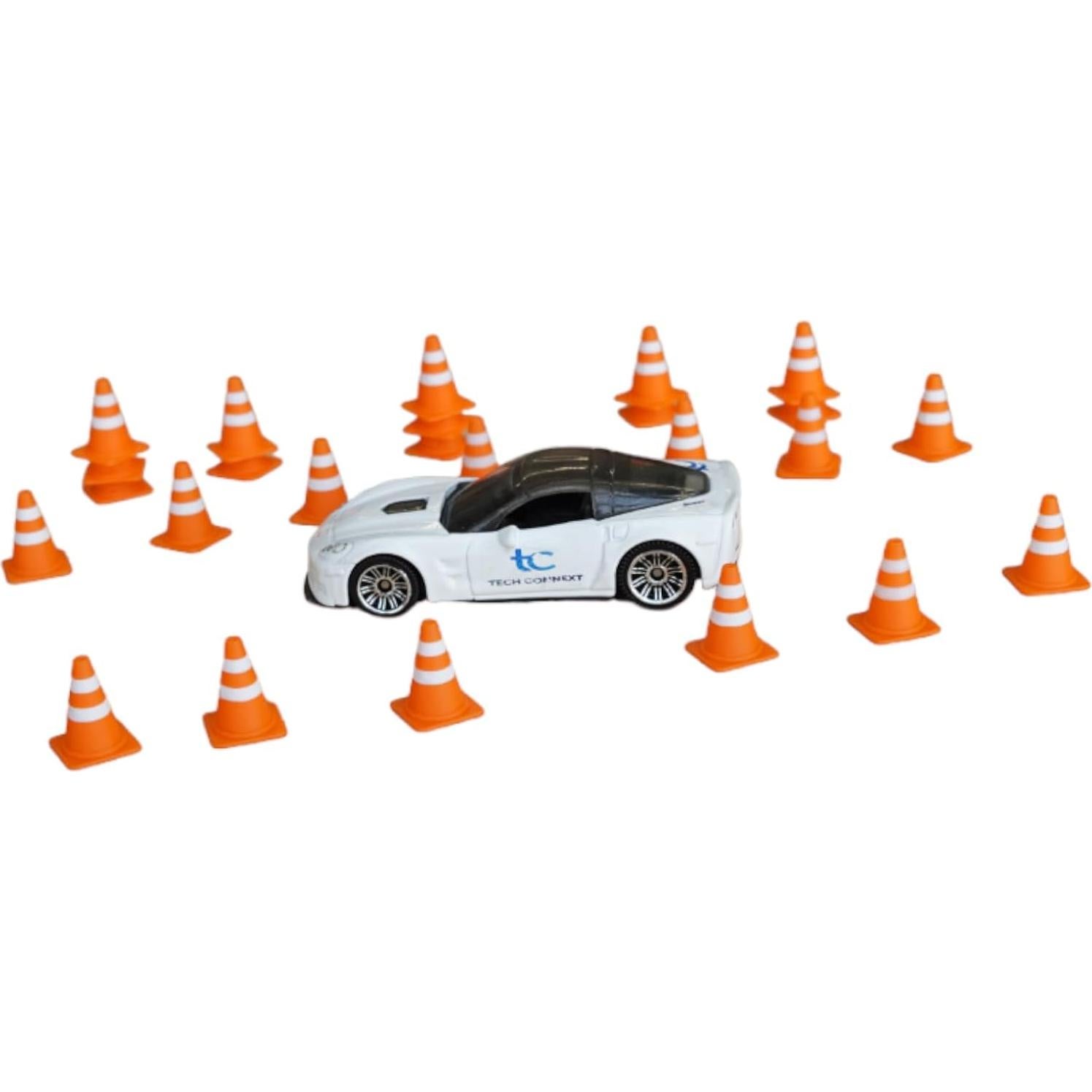 Conos de Tráfico Miniatura 1:64 Ecológicos - 24 Piezas