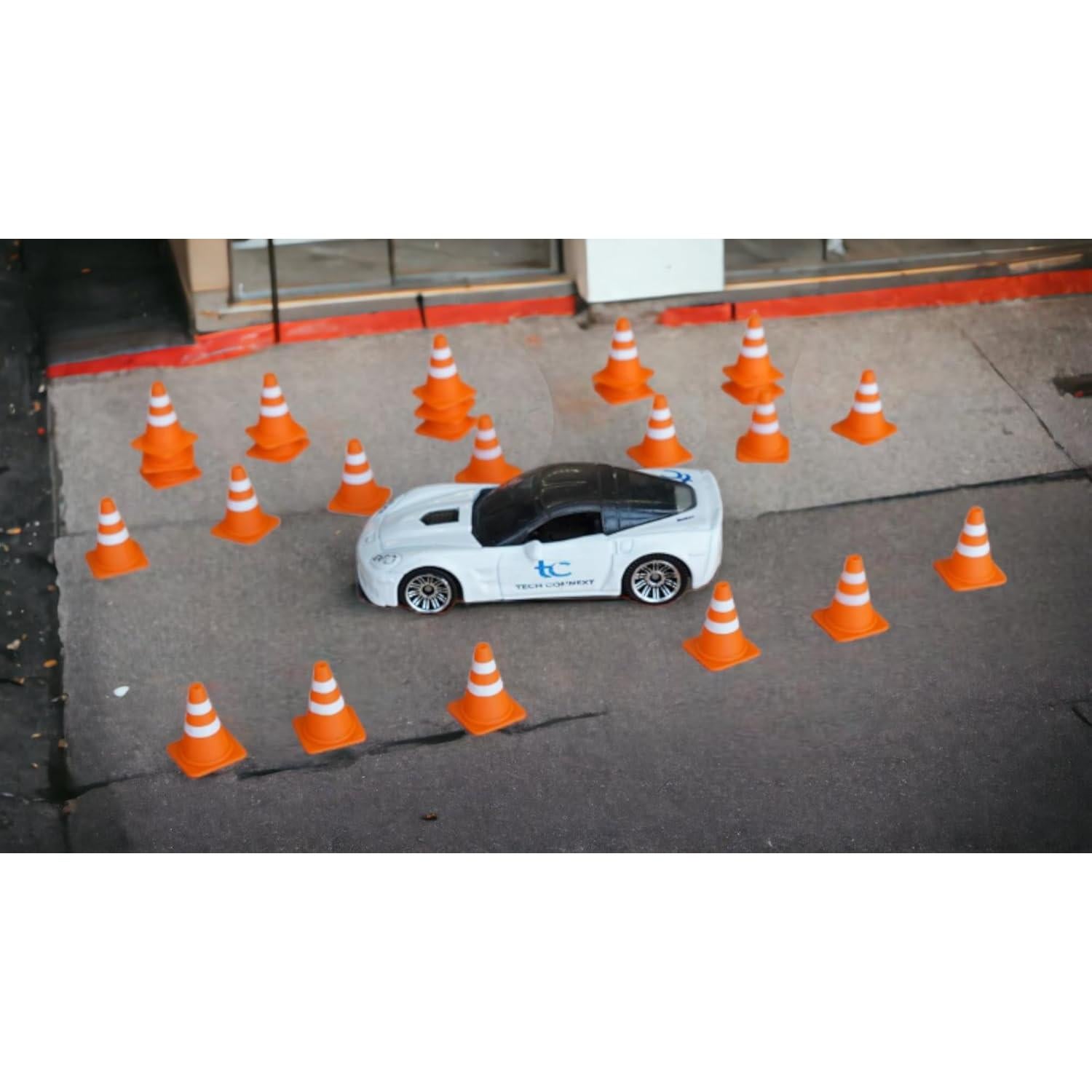 Conos de Tráfico Miniatura 1:64 Ecológicos - 24 Piezas