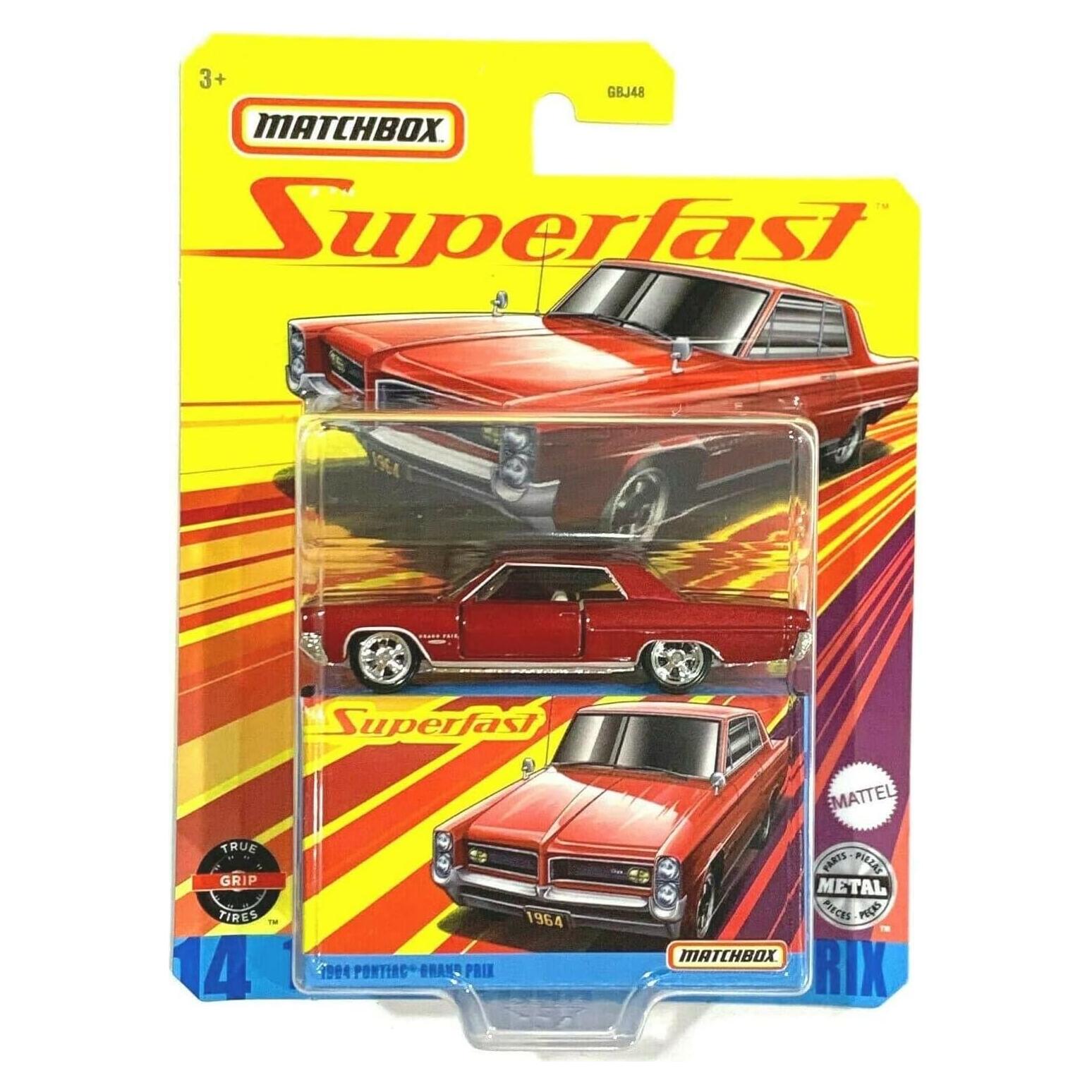 Auto a Escala 1:64 Matchbox Pontiac Grand Prix 1964 Rojo