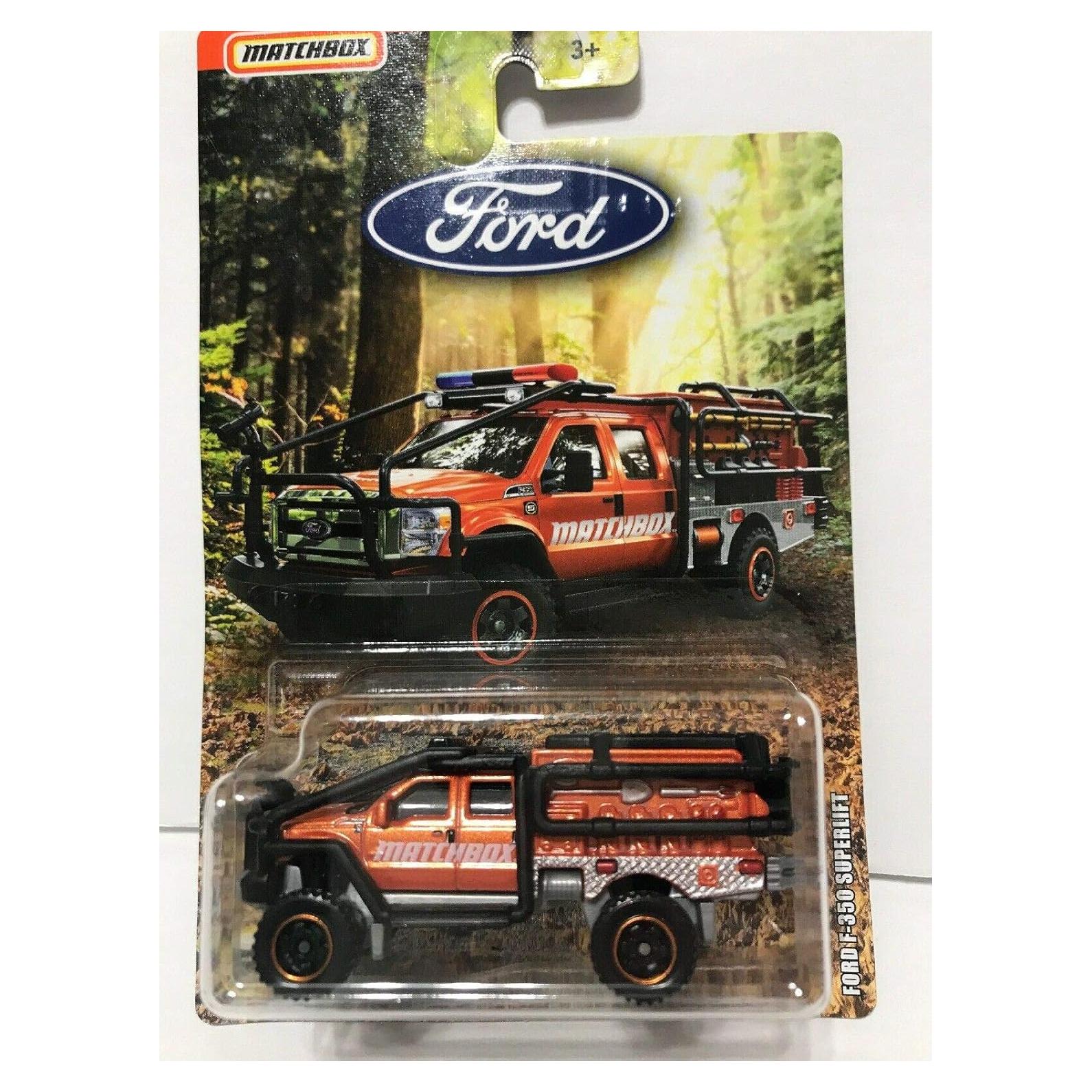 Matchbox Ford F350 Superlift Naranja 16.5cm 3 años+
