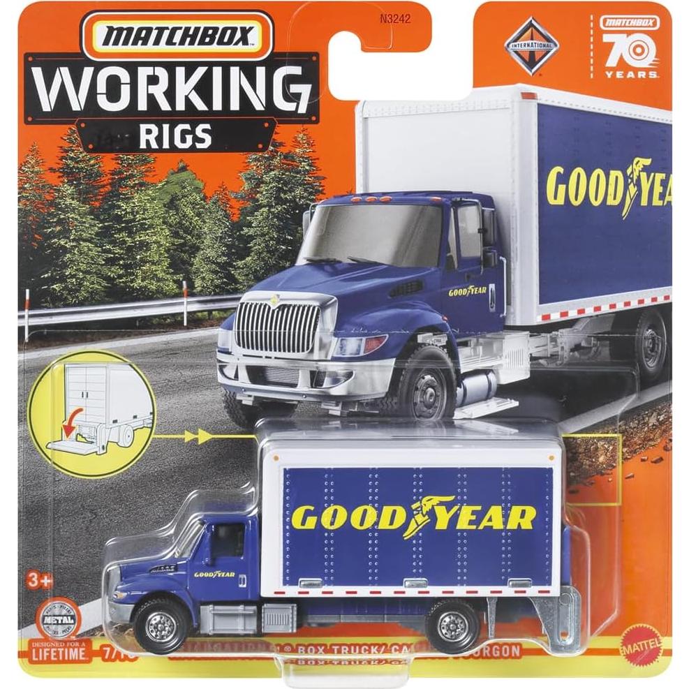 Camión de Fundición Matchbox Working Rigs Goodyear 70 Aniversario