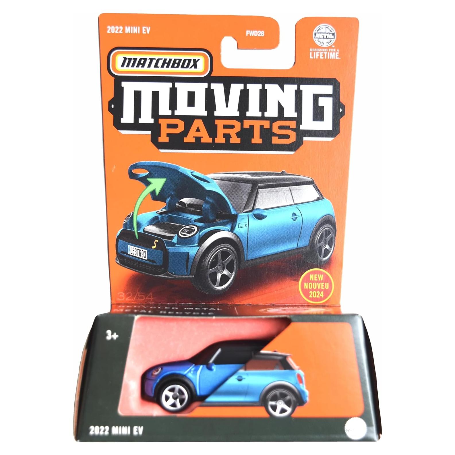 Matchbox Mini EV 2022 Azul con Partes Móviles - 5.1 cm