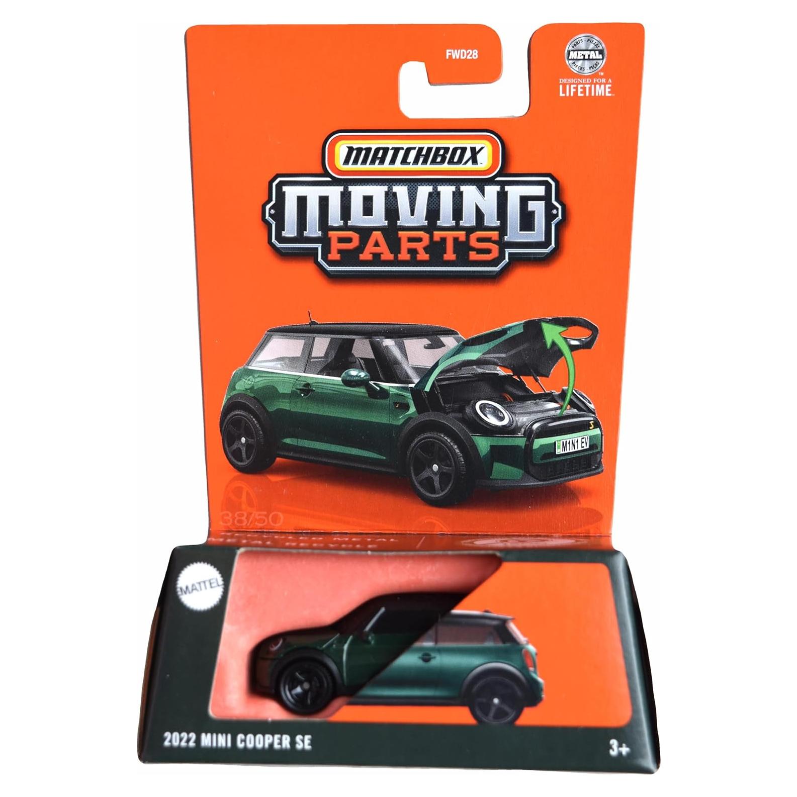 Matchbox Mini Cooper SE 2022 Verde - Piezas Móviles