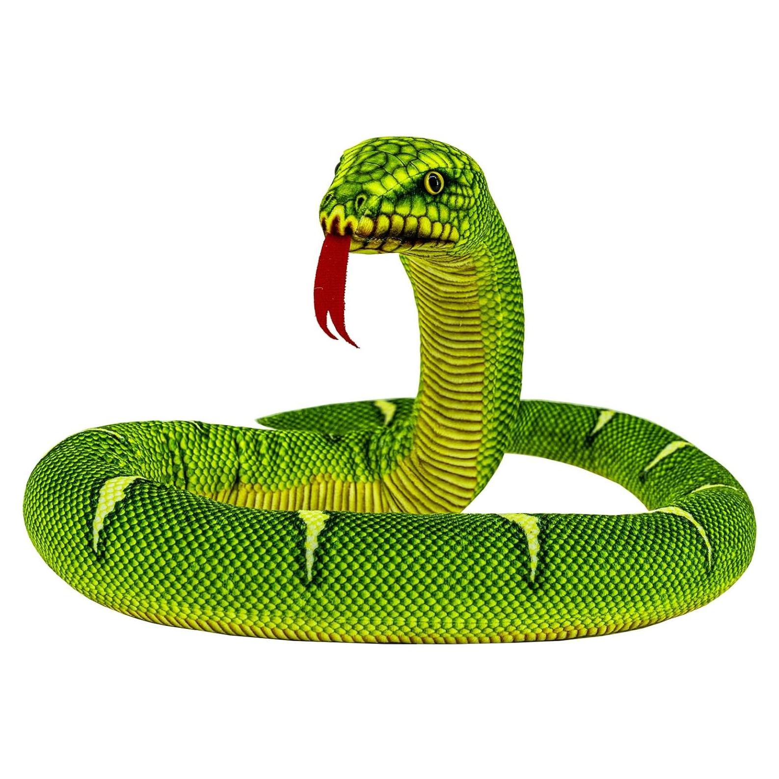 Juguete de Peluche Serpiente YOHAKI 150 cm Verde Realista