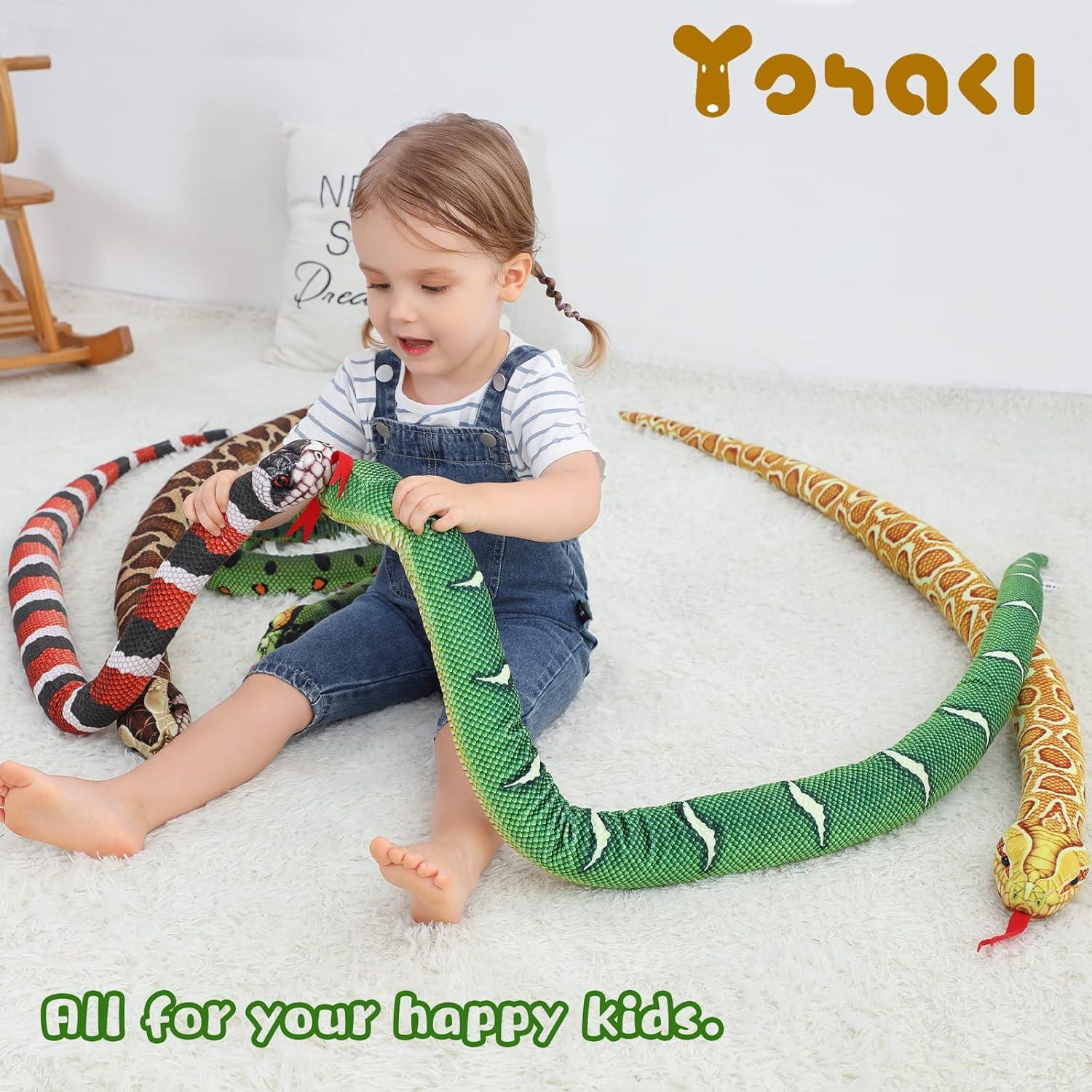 Juguete de Peluche Serpiente YOHAKI 150 cm Verde Realista