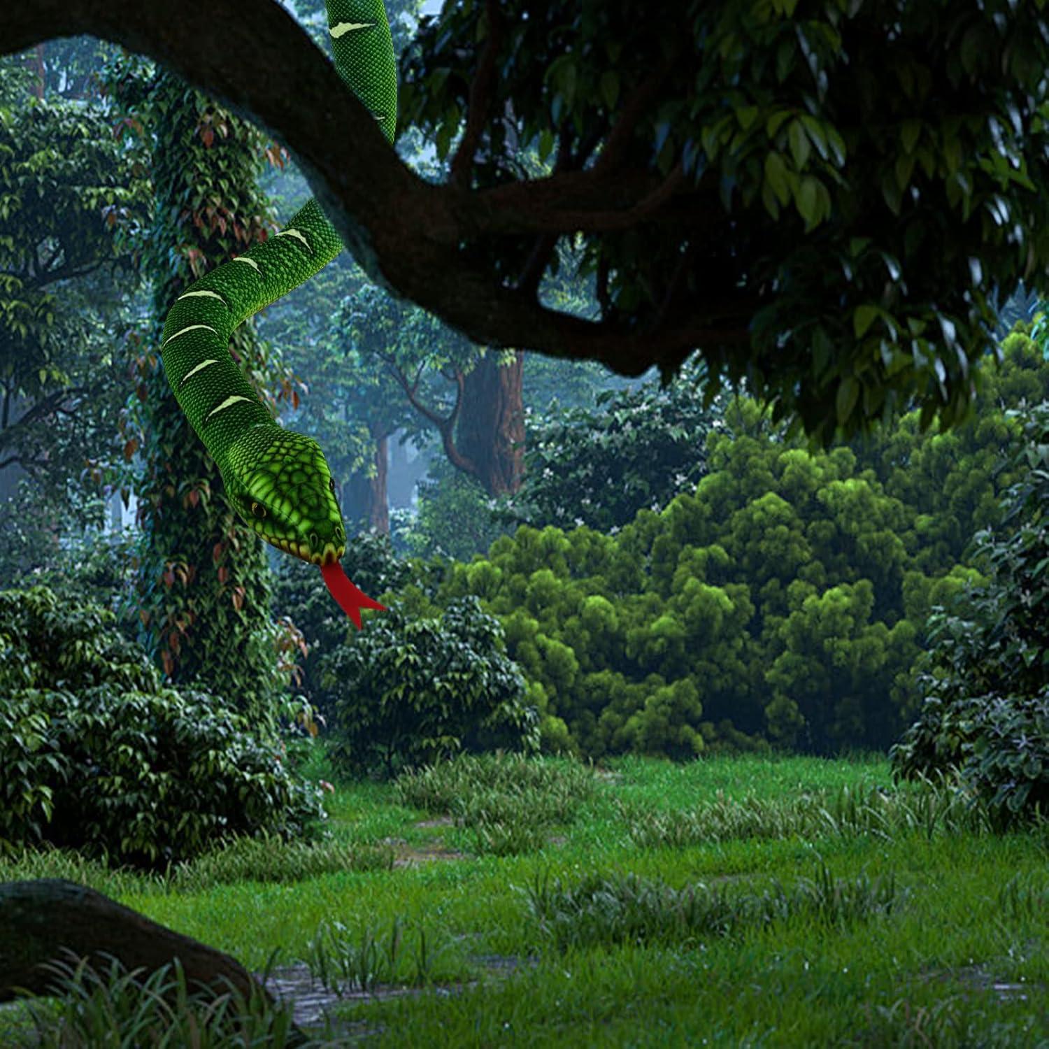 Juguete de Peluche Serpiente YOHAKI 150 cm Verde Realista