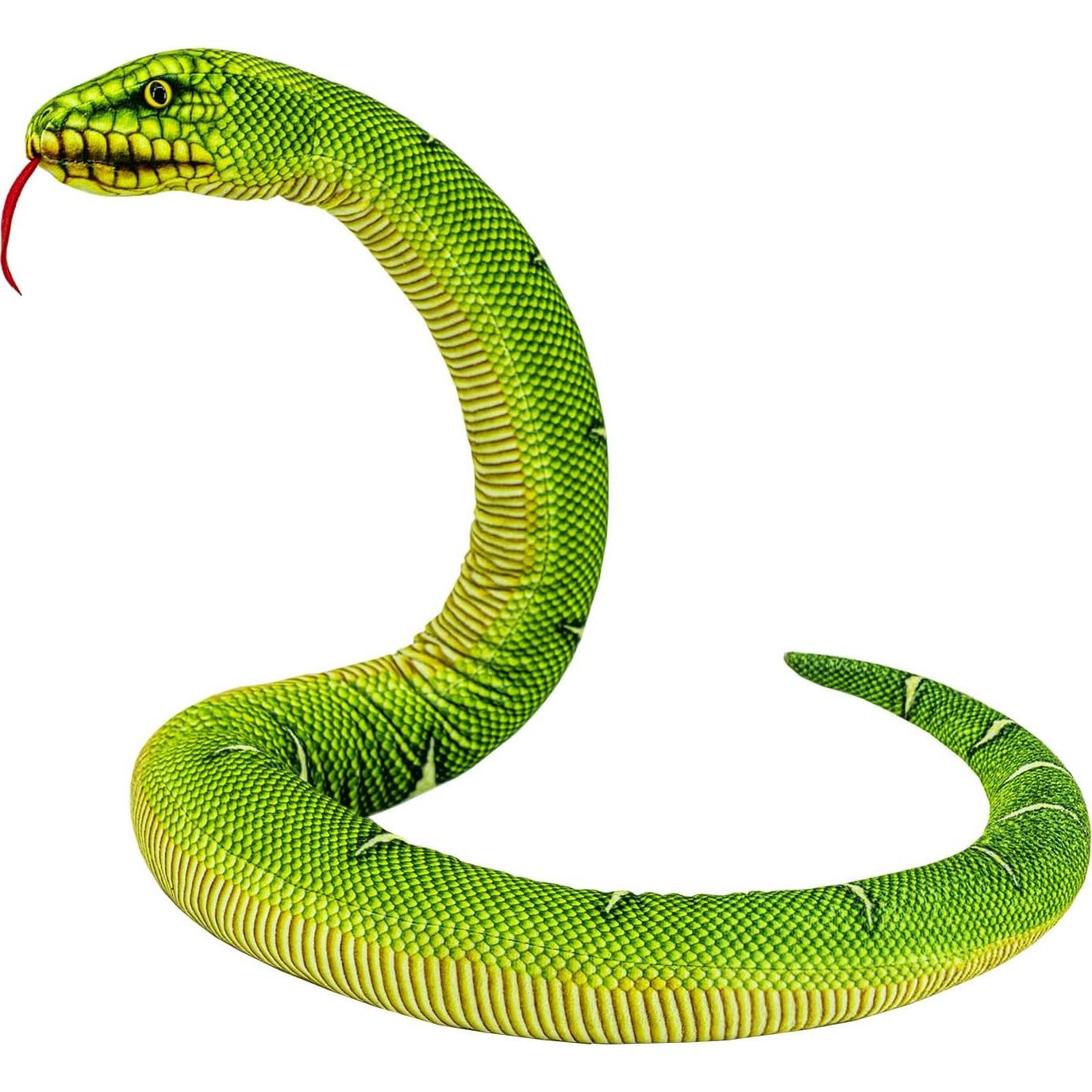 Juguete de Peluche Serpiente YOHAKI 150 cm Verde Realista