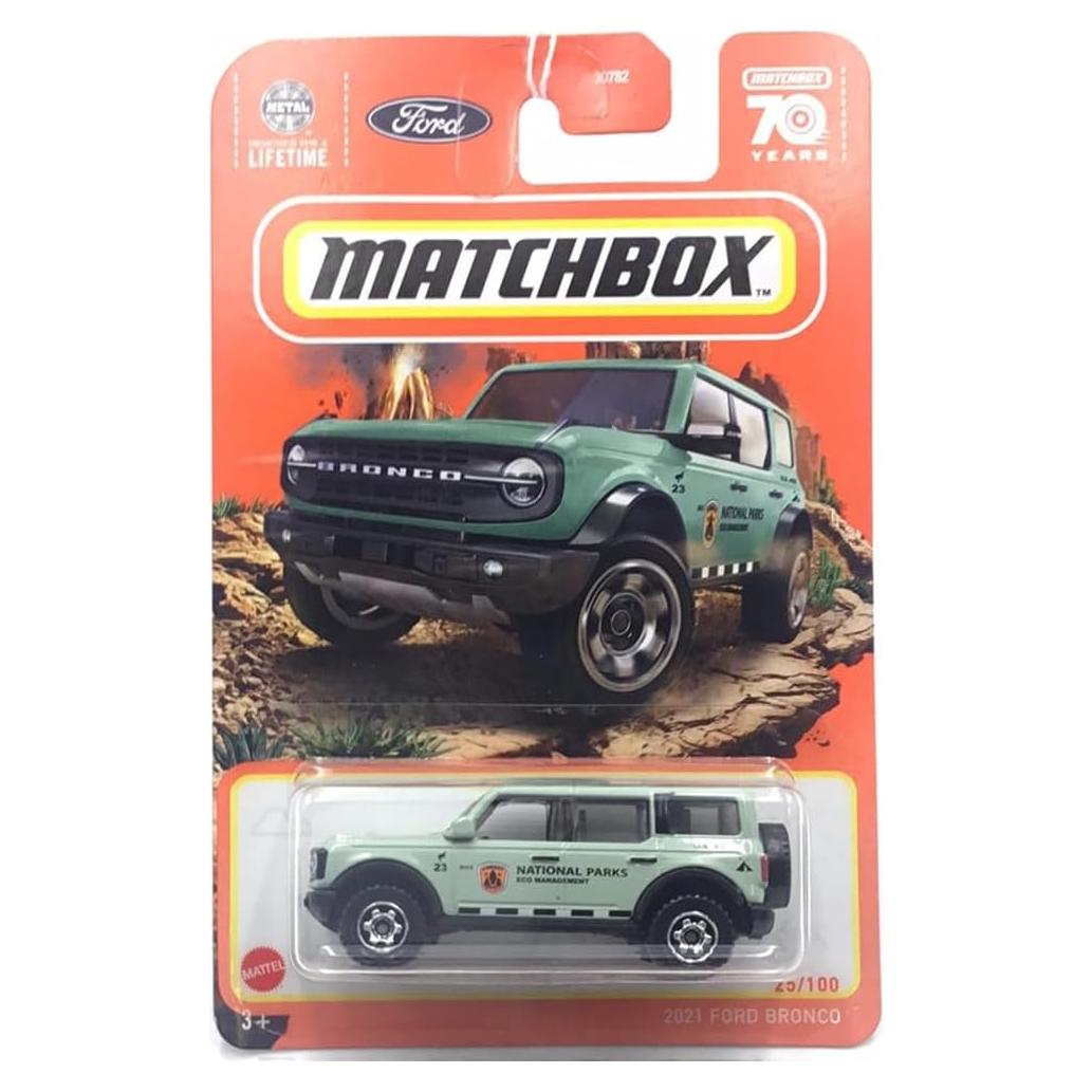 Matchbox Ford Bronco 2021 Verde Menta 1:64 Metal Coleccionable