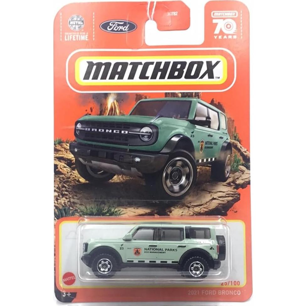 Matchbox Ford Bronco 2021 Verde Menta 1:64 Metal Coleccionable