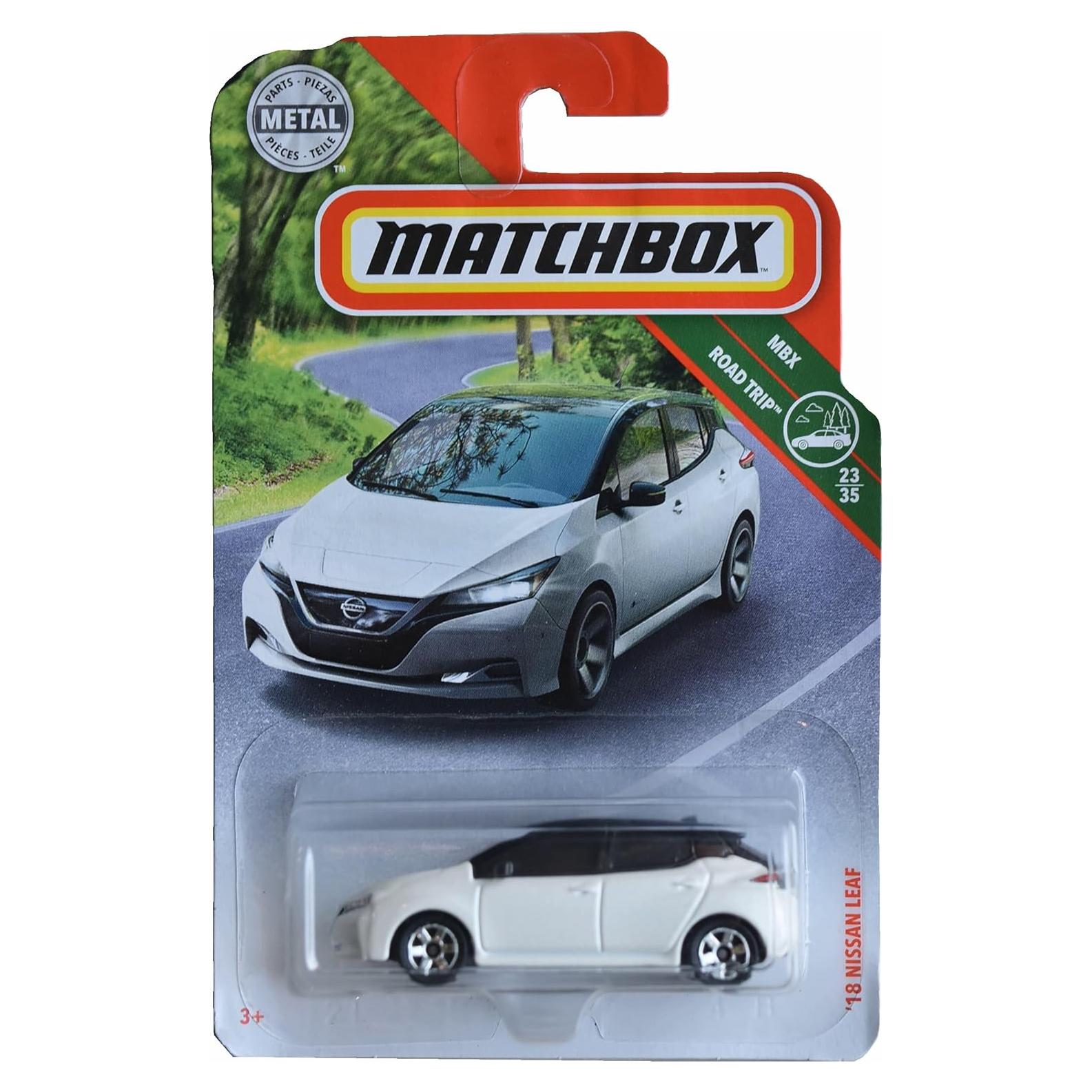 Auto a Escala Matchbox 2018 Nissan Leaf Blanco 1:64
