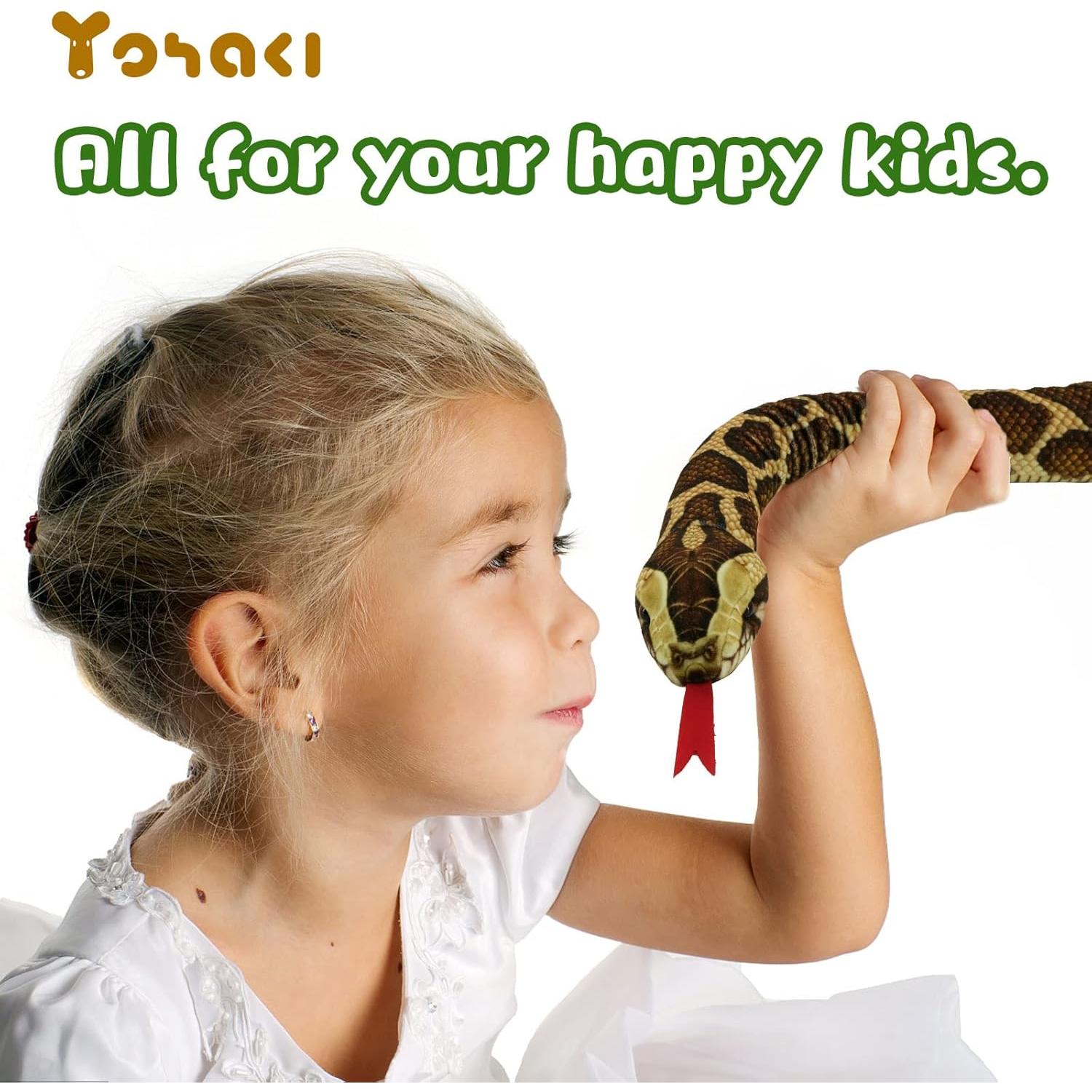 Juguete de Peluche Serpiente YOHAKI 150 cm Lavable Realista