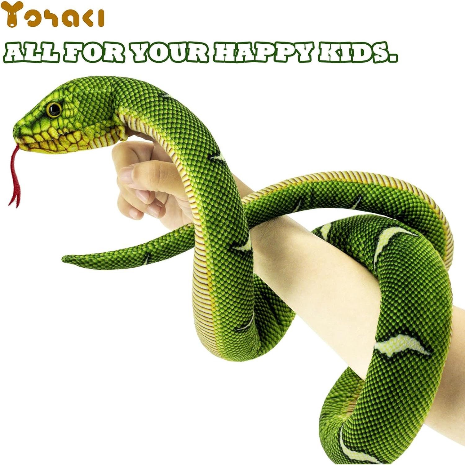 Juguete de Peluche Serpiente YOHAKI 134 cm Verde Suave