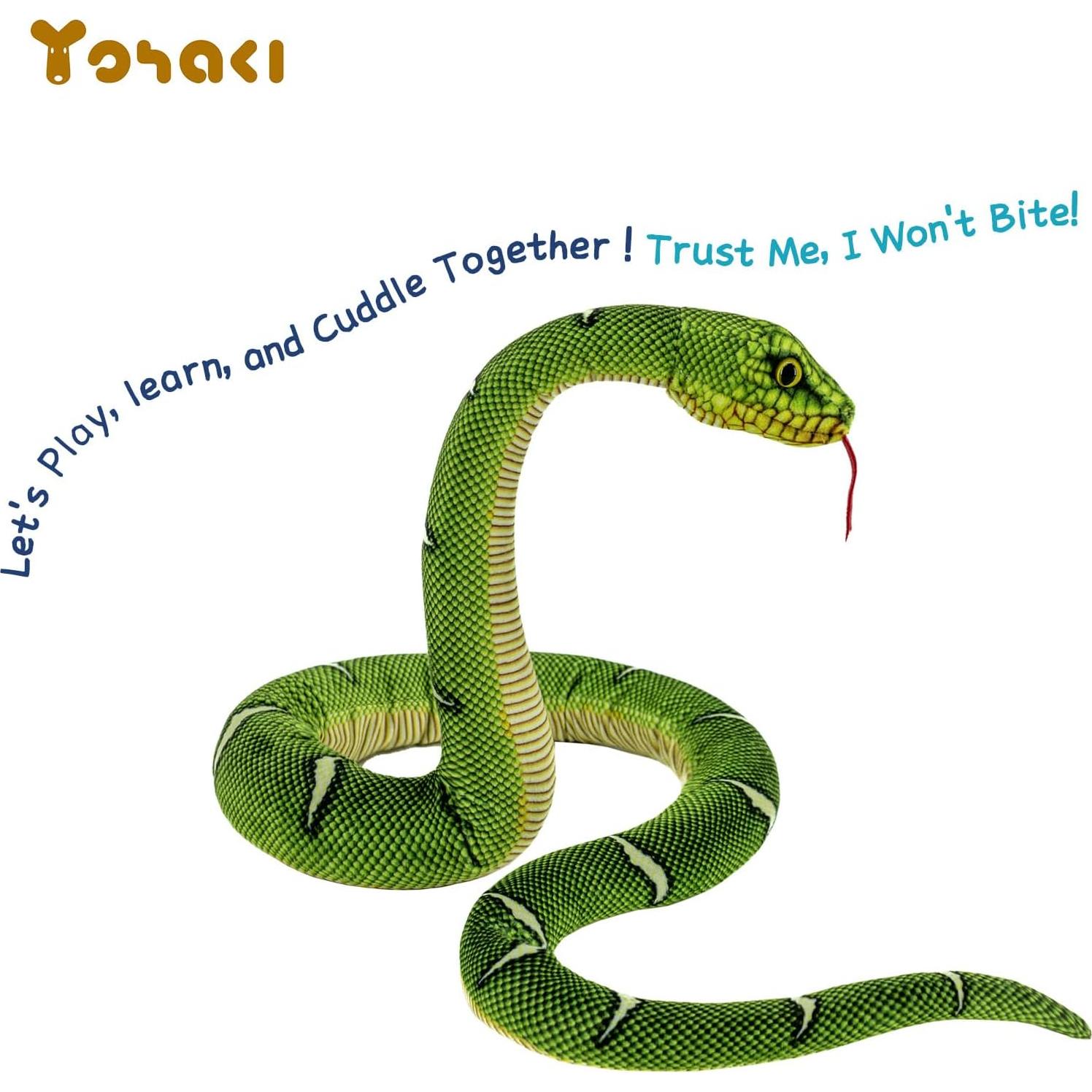 Juguete de Peluche Serpiente YOHAKI 134 cm Verde Suave