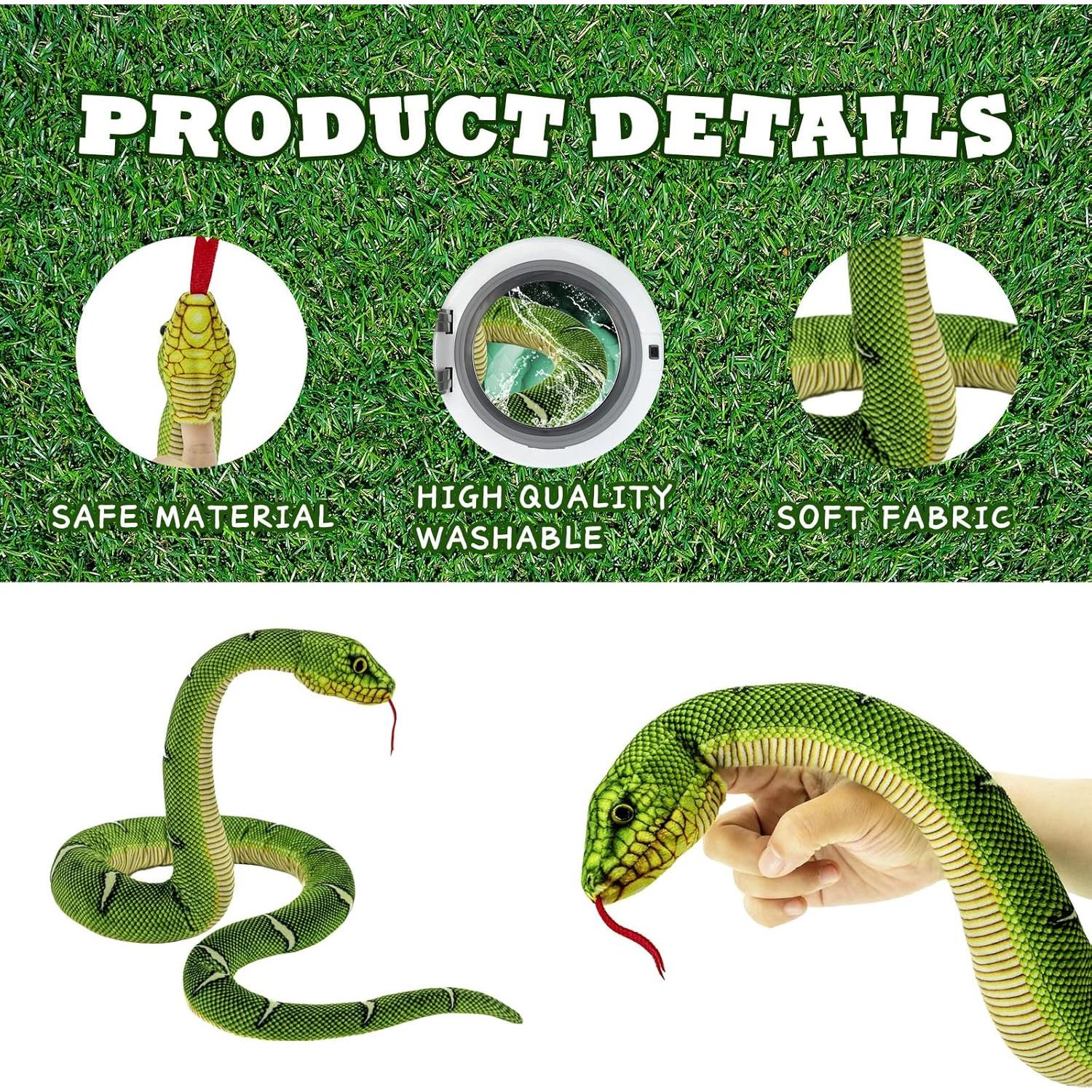 Juguete de Peluche Serpiente YOHAKI 134 cm Verde Suave