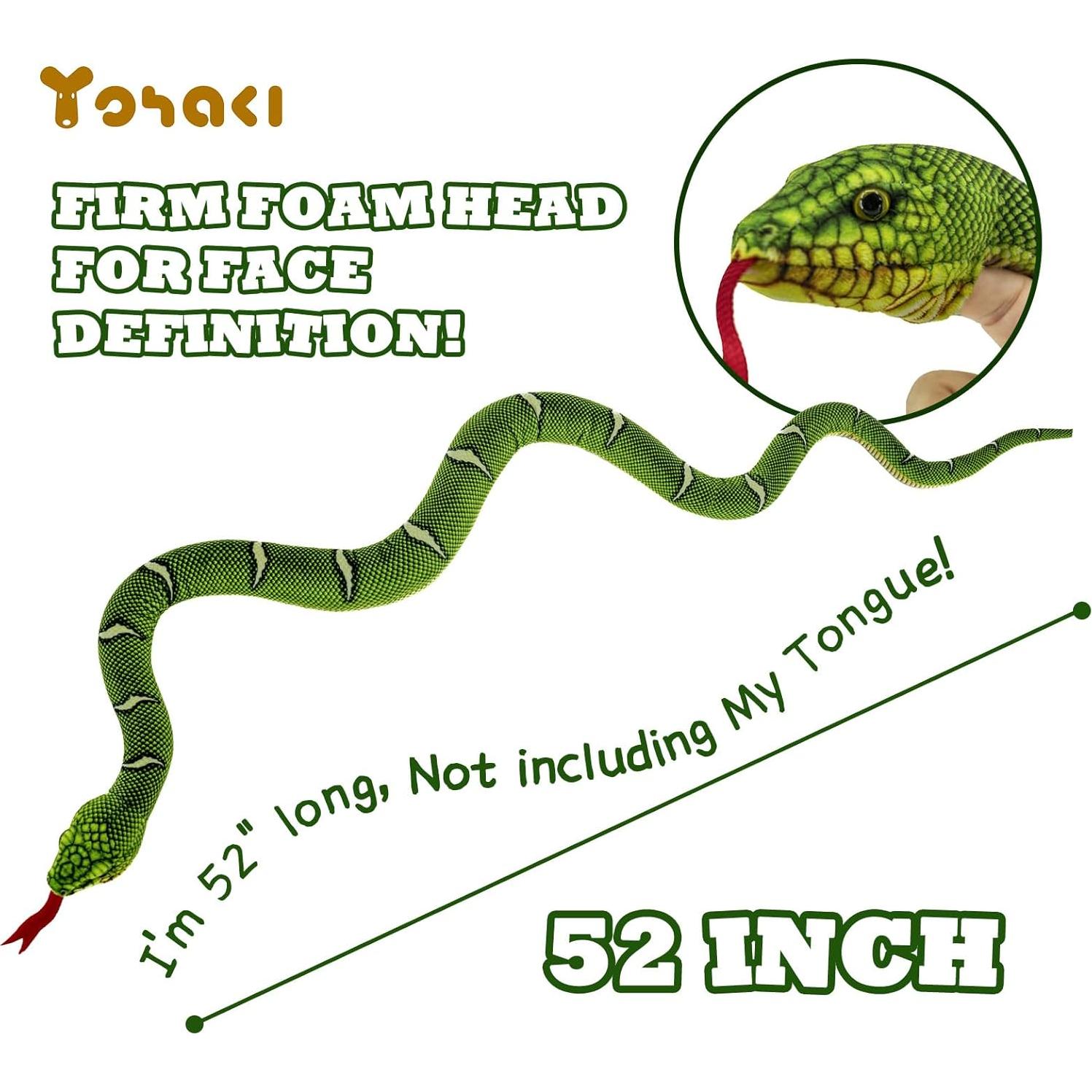 Juguete de Peluche Serpiente YOHAKI 134 cm Verde Suave