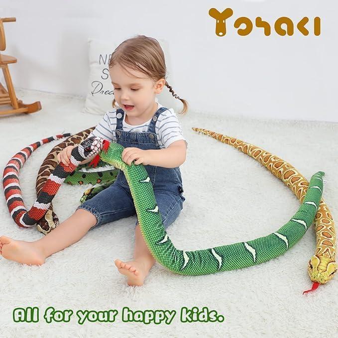 Juguete de Peluche Serpiente YOHAKI 134 cm Verde Suave