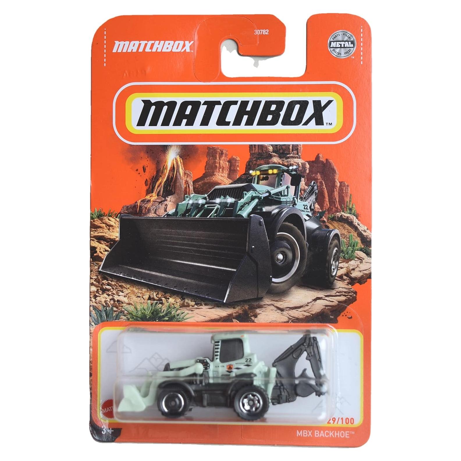 Retroexcavadora Matchbox 1:64 Die-Cast Metal Coleccionable