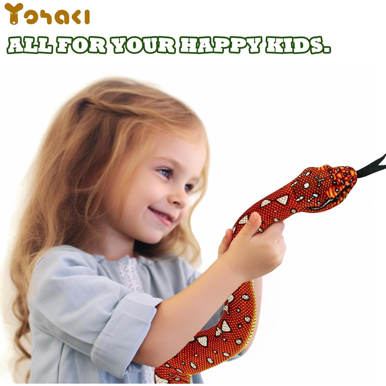 Juguete de Peluche Serpiente YOHAKI 155 cm Suave y Lavable