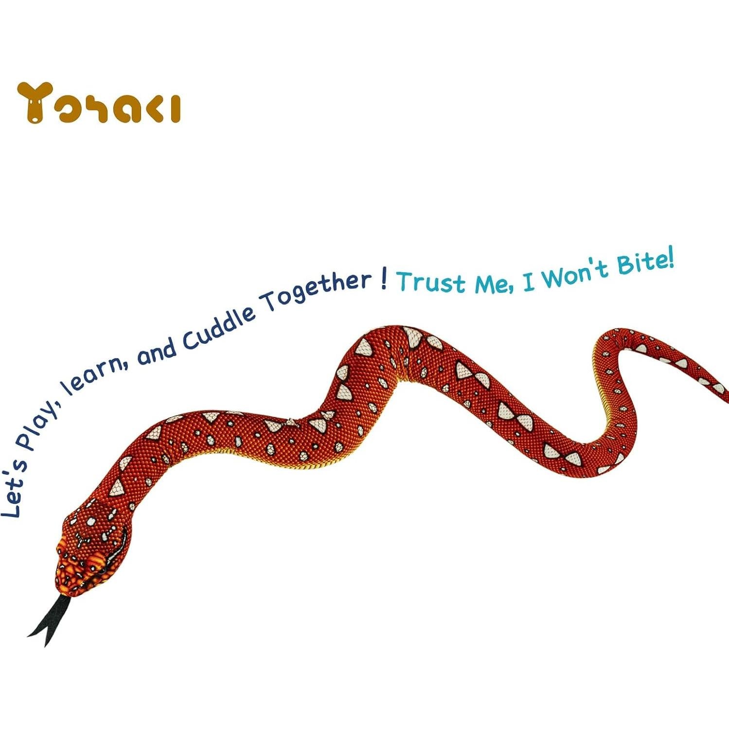 Juguete de Peluche Serpiente YOHAKI 155 cm Suave y Lavable