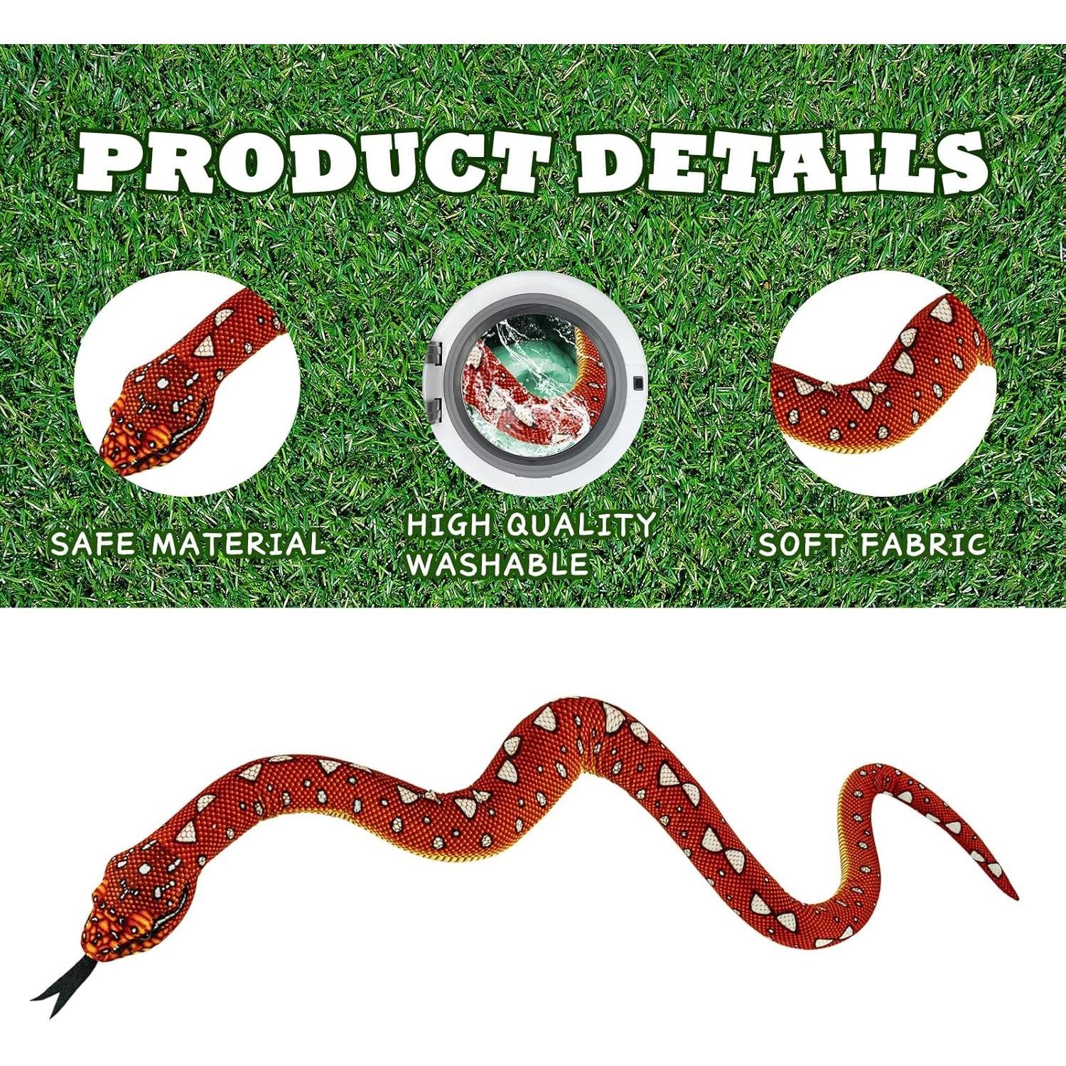 Juguete de Peluche Serpiente YOHAKI 155 cm Suave y Lavable