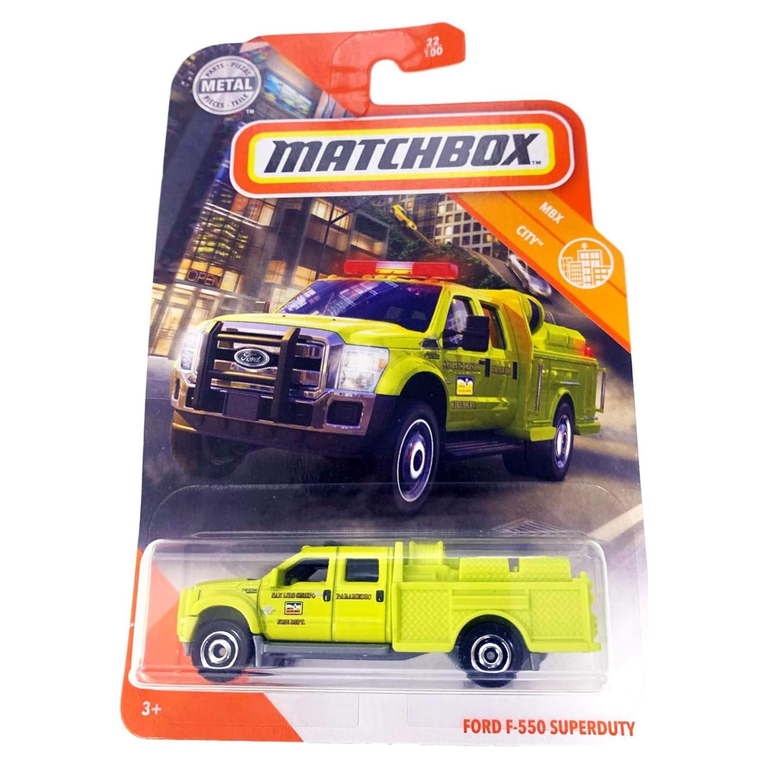 Matchbox Ford F-550 Superduty Amarillo 1:64 Nuevo