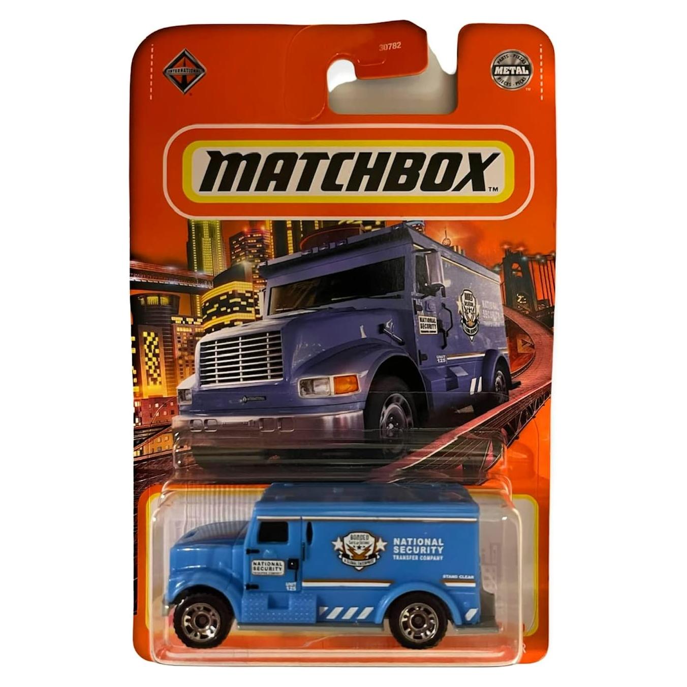 Coche Diecast Blindado Internacional Azul 1:64 Mattel