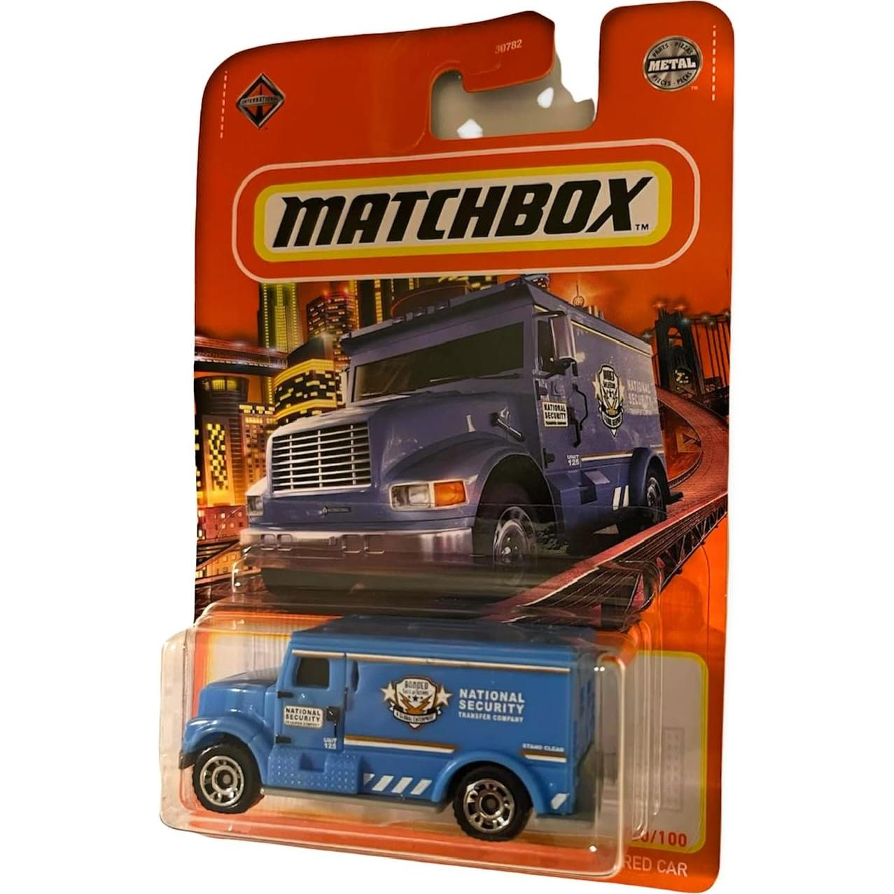 Coche Diecast Blindado Internacional Azul 1:64 Mattel