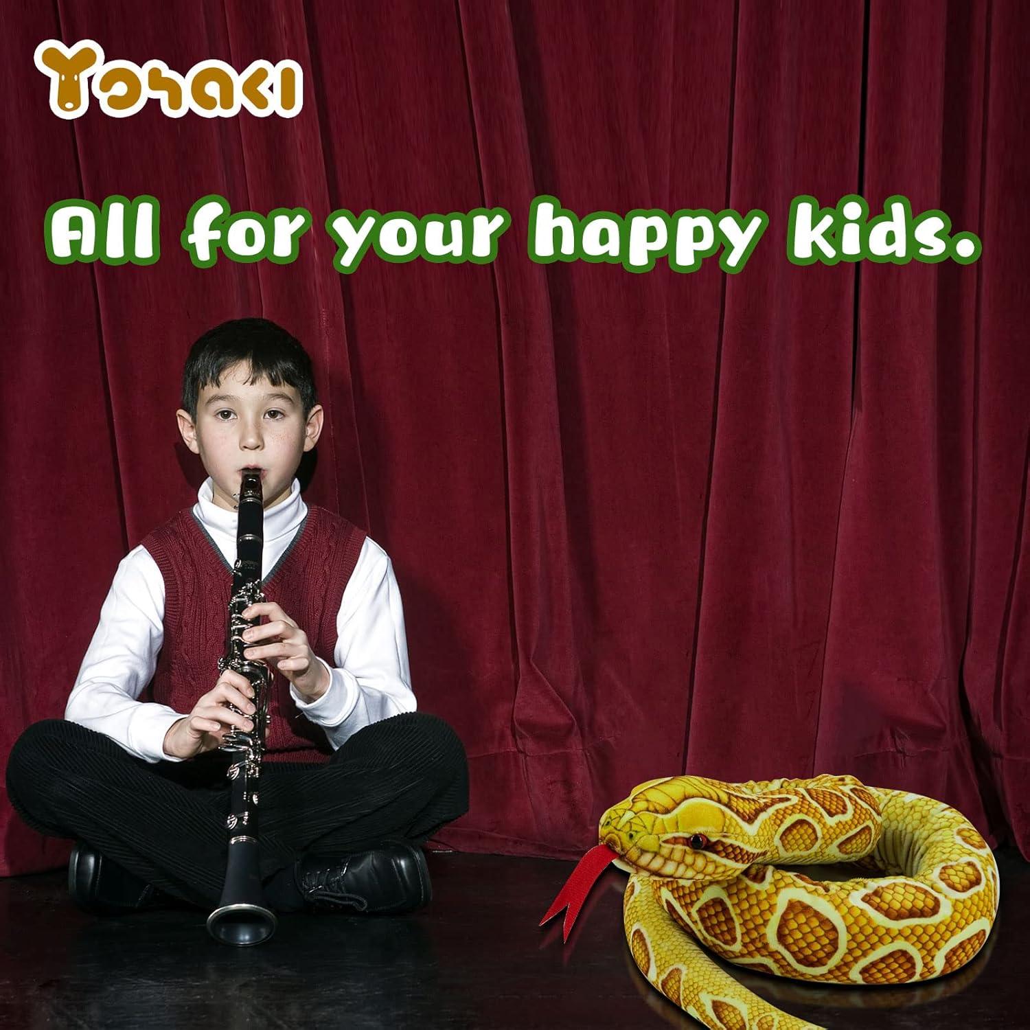 Juguete de Peluche Serpiente YOHAKI 150 cm Suave y Realista