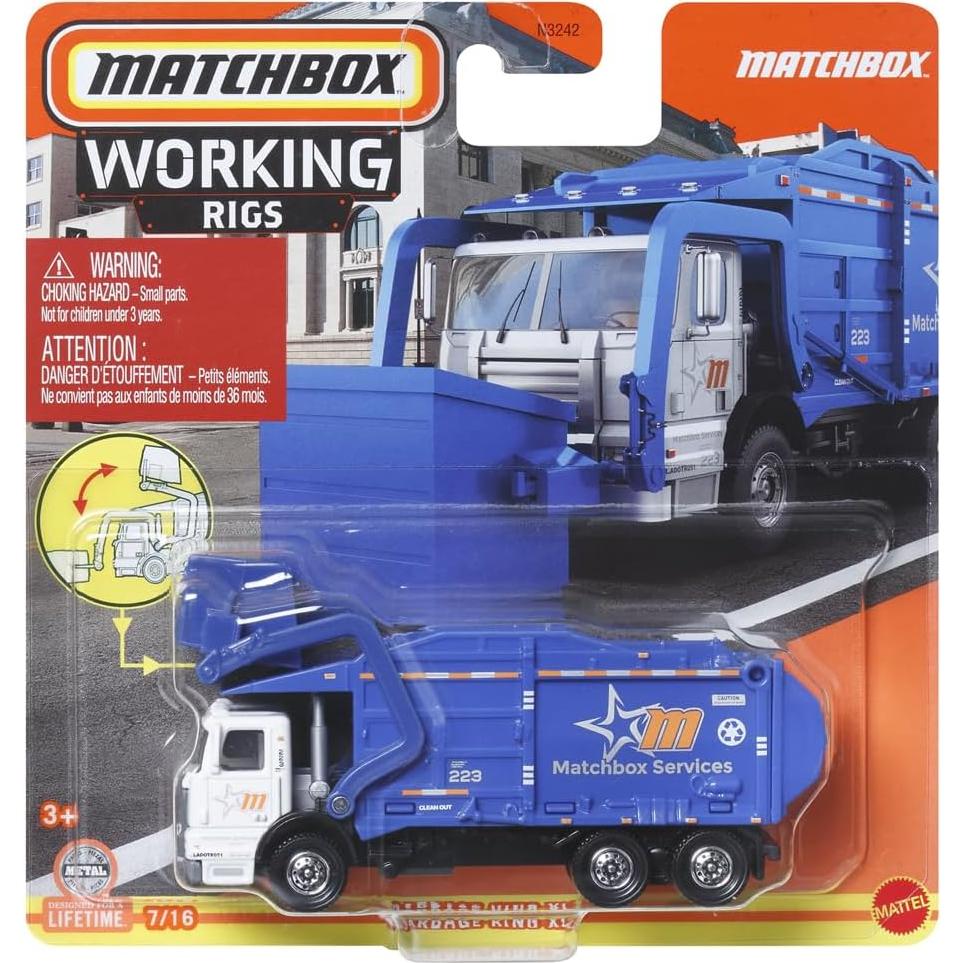 Camión de Basura Matchbox Rey de Basura XL Azul