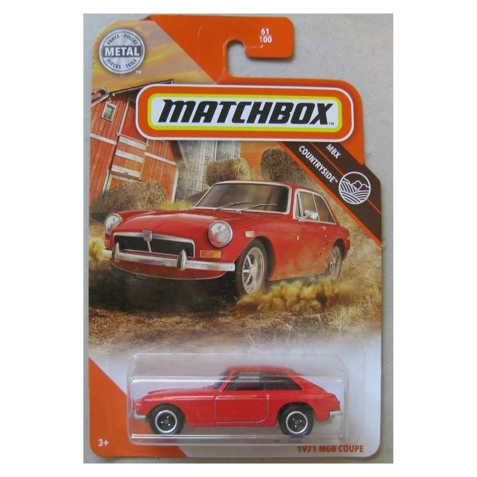 Auto DieCast Matchbox 1971 MGB Coupe Escala 1:64 Rojo