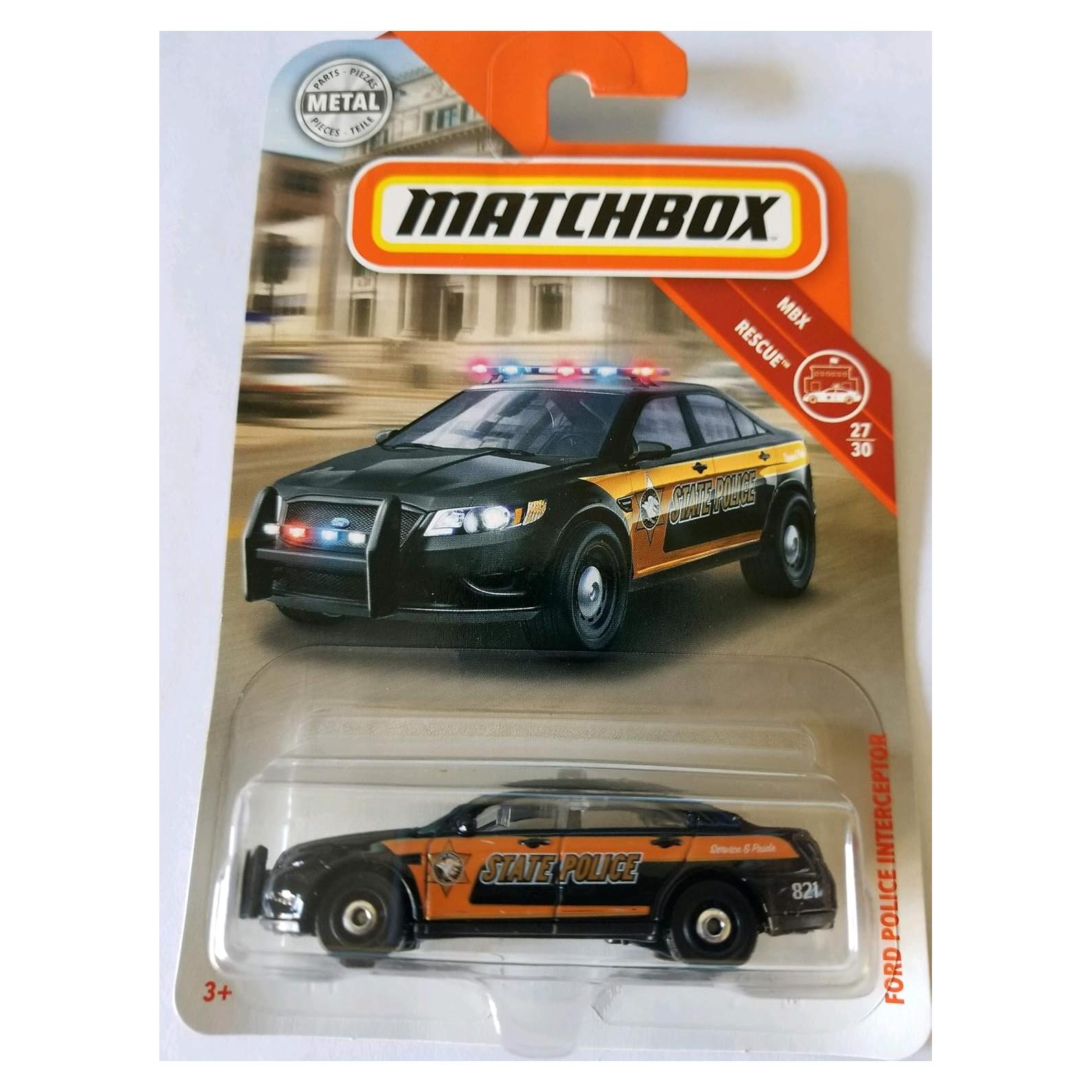 Matchbox Ford Interceptor de Policía 1:64 - Vehículo de Juguete