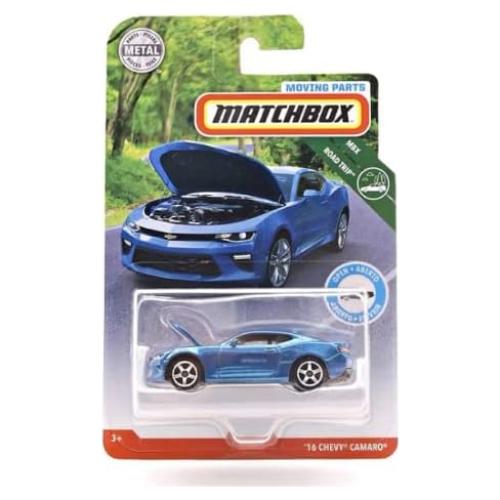 Matchbox 1:64 Chevy Camaro Azul - Vehículo de Juguete