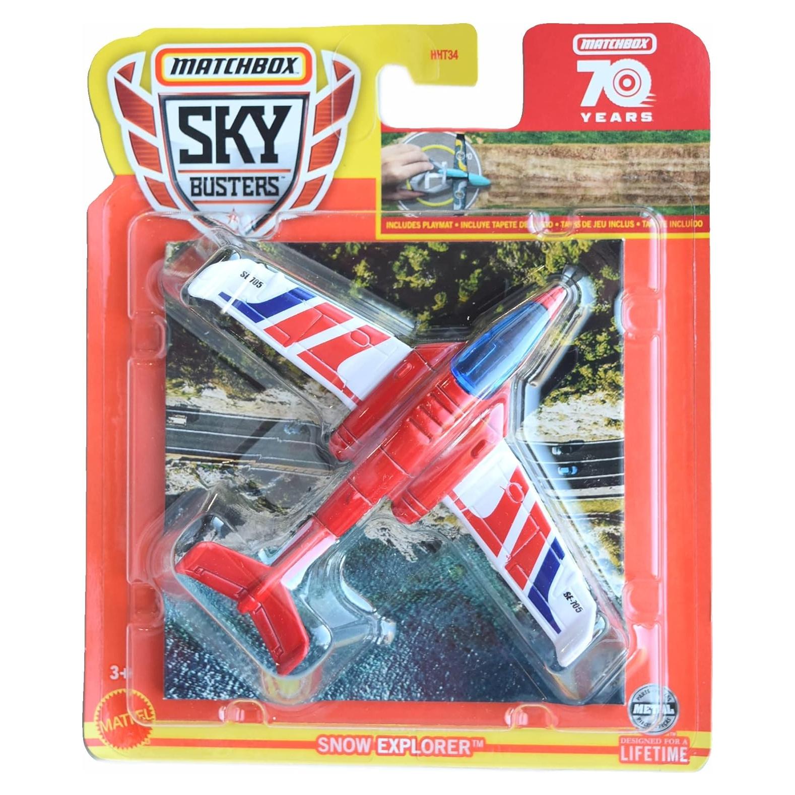Matchbox Explorador de Nieve 1:64 Rojo - Avión de Regalo