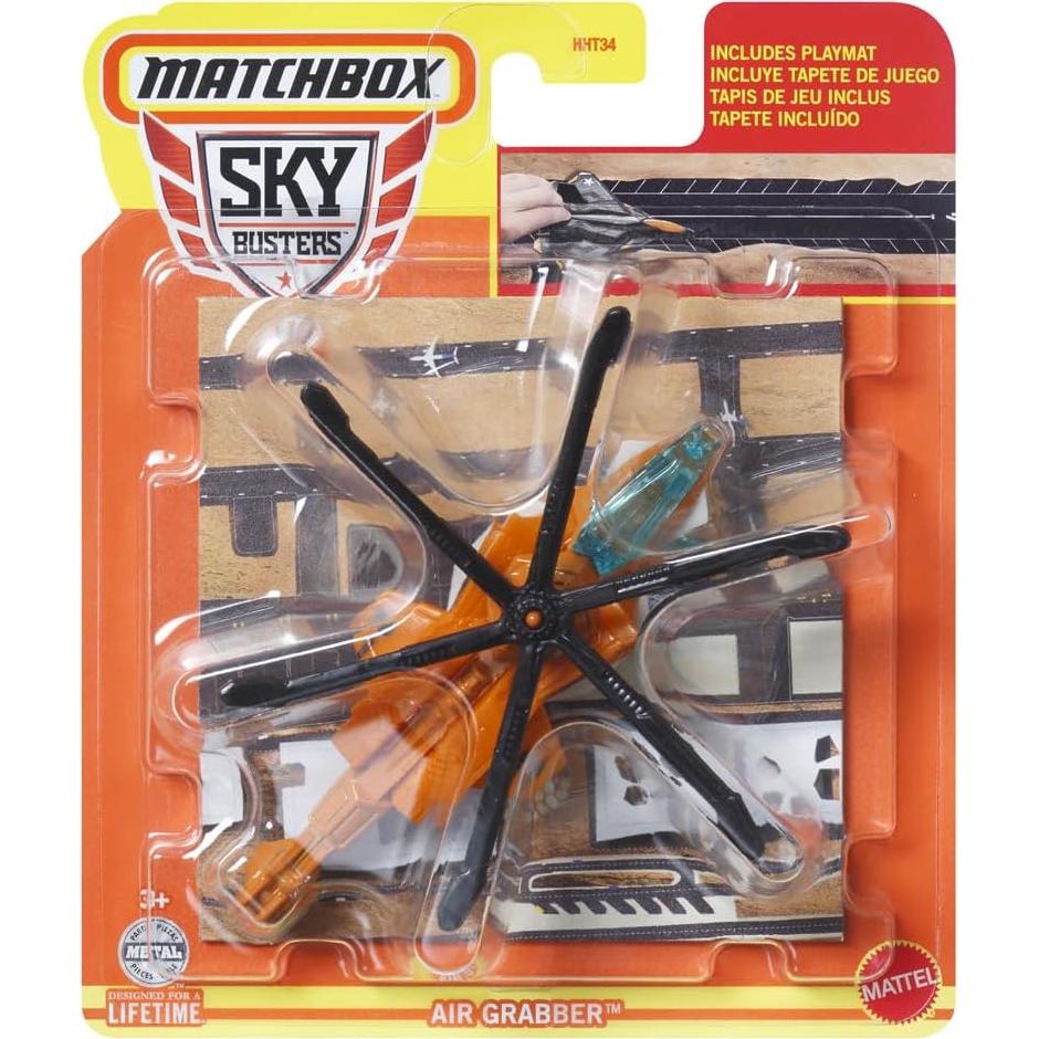 Matchbox Helicóptero Sky Busters HVM53 con Tapete de Juego