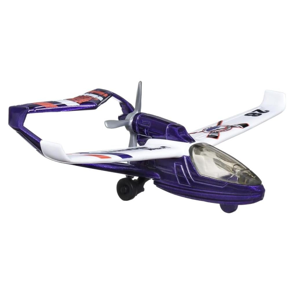 Avión Coleccionable Matchbox Sky Busters HLJ04 Morado y Blanco