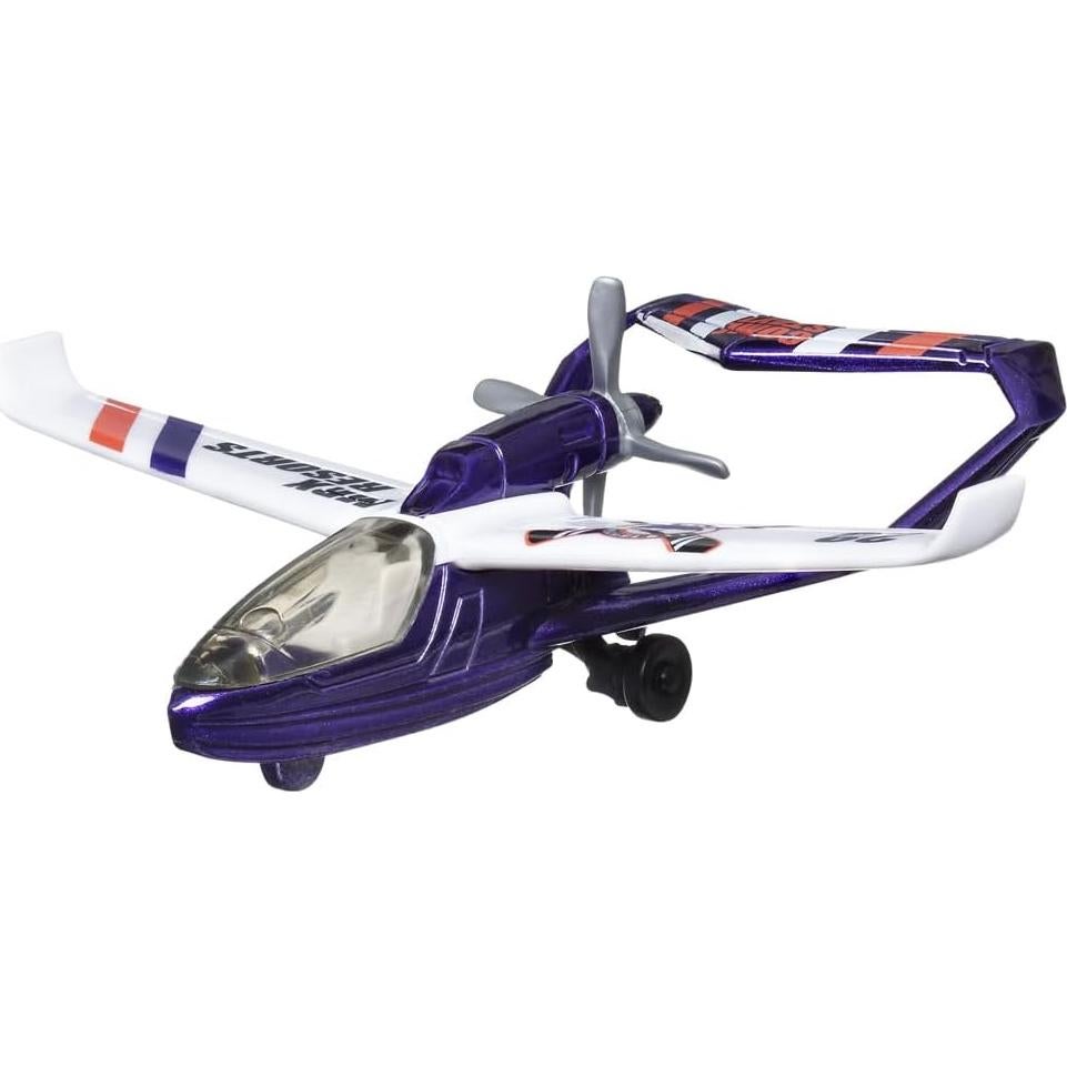 Avión Coleccionable Matchbox Sky Busters HLJ04 Morado y Blanco