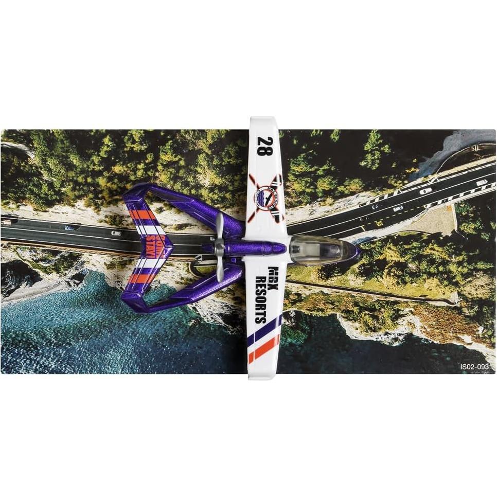 Avión Coleccionable Matchbox Sky Busters HLJ04 Morado y Blanco