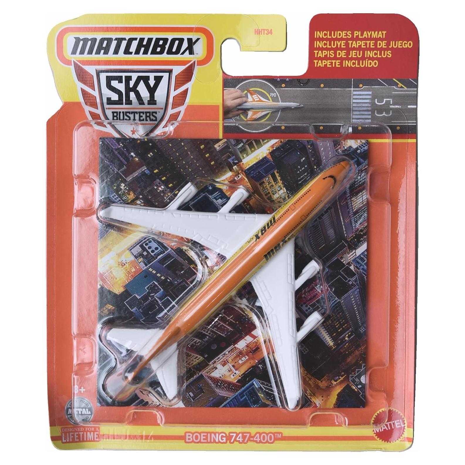 Avión de Juguete Matchbox Boeing 747-400 con Tapete