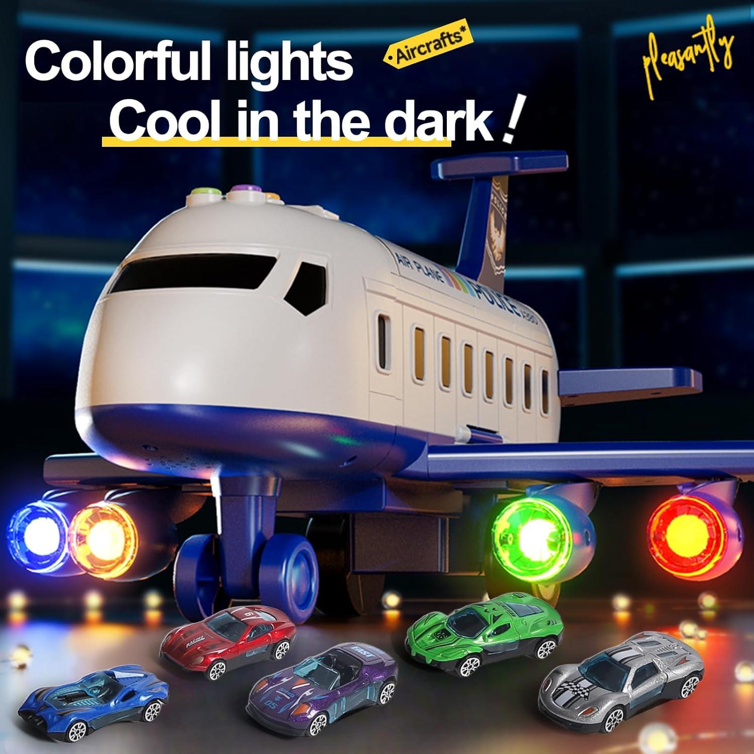 Pista de Carreras de Juguete BoomCaCa con Avión y 6 Autos