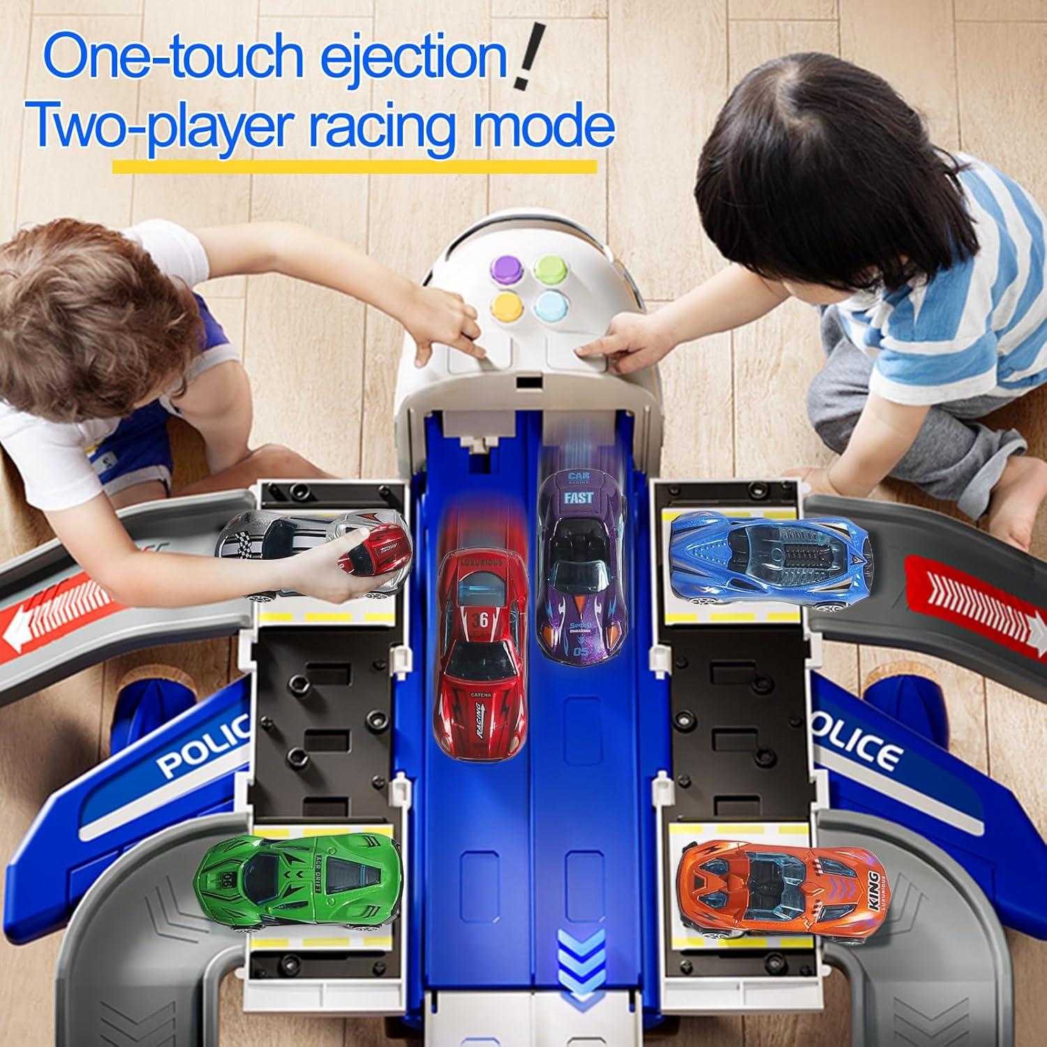 Pista de Carreras de Juguete BoomCaCa con Avión y 6 Autos