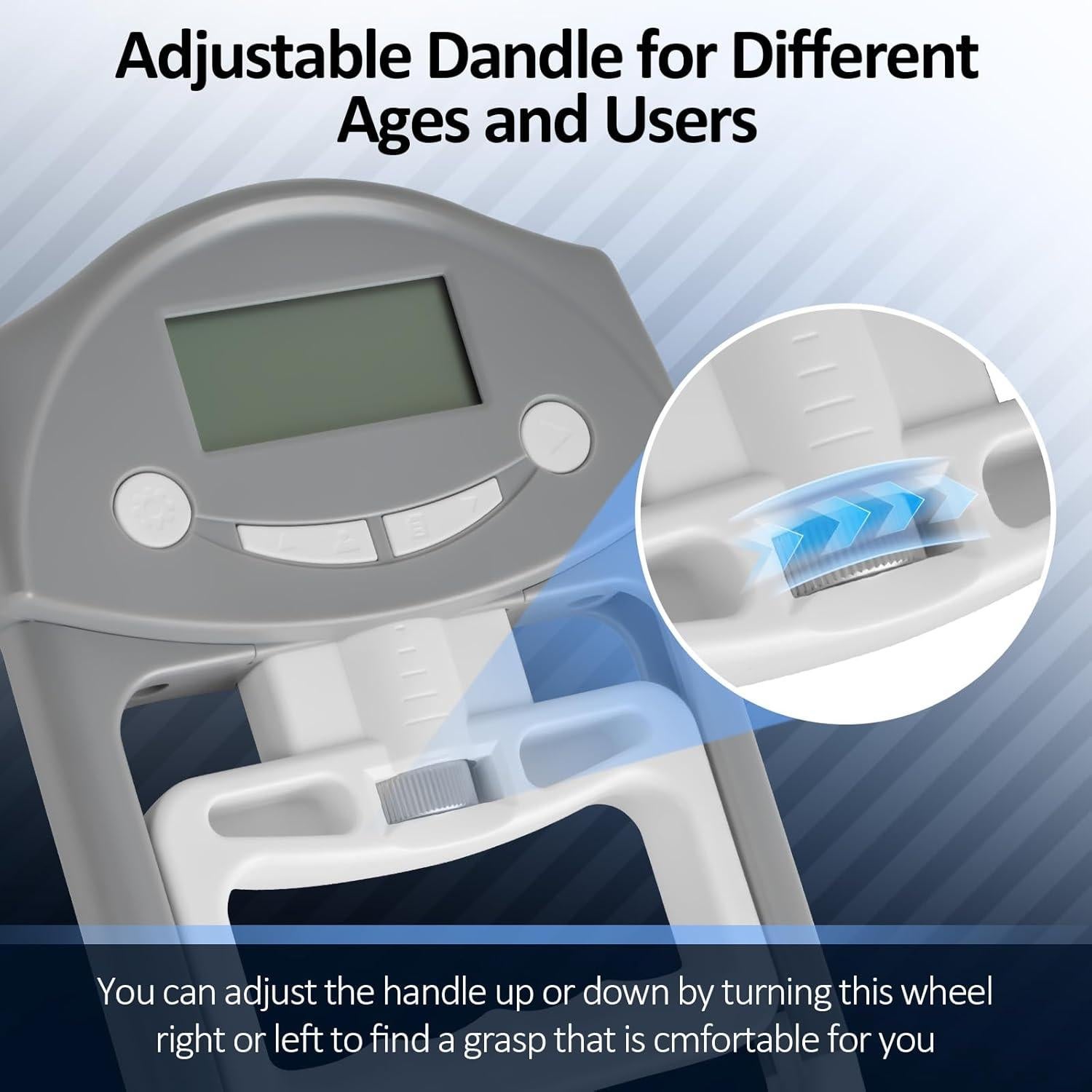 Dinamómetro de Agarre KYTO 220 Lbs Ajustable con Pantalla LCD