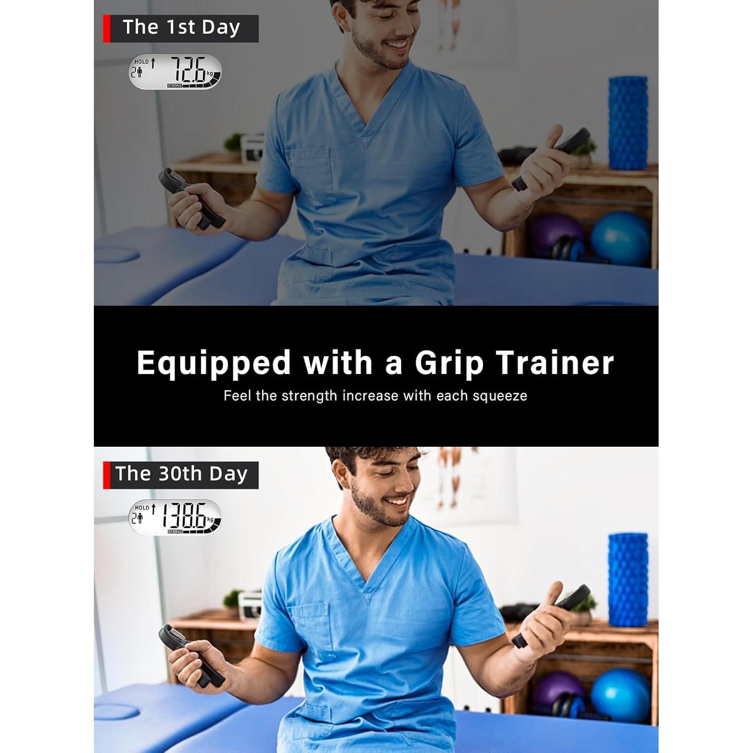 Entrenador de Fuerza de Agarre JTHEW - Dinamómetro Electrónico 180kg