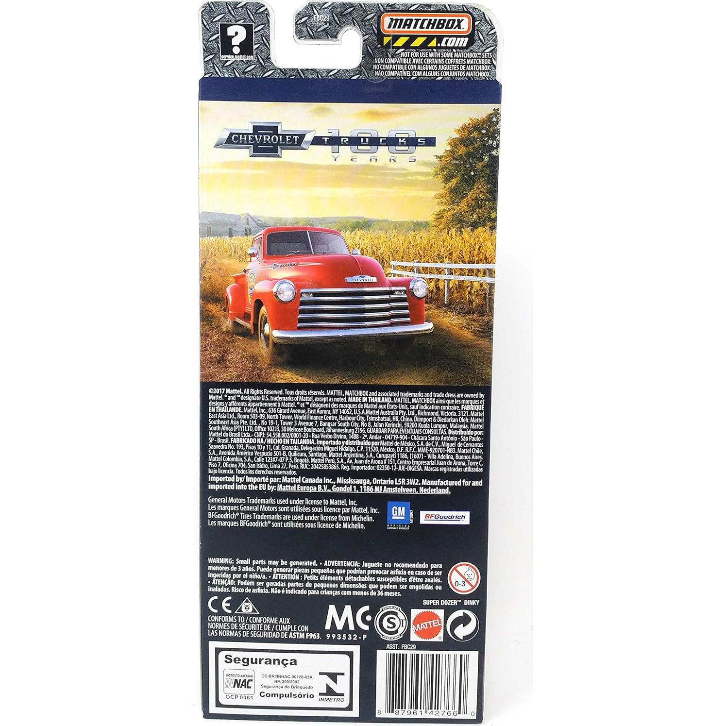 Matchbox Camiones Chevrolet 5-Pack 100 Años 1:64