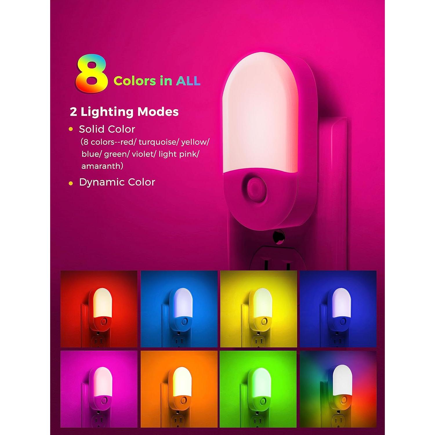 Luz Nocturna LOHAS RGB 2 Piezas con Sensor de Luz