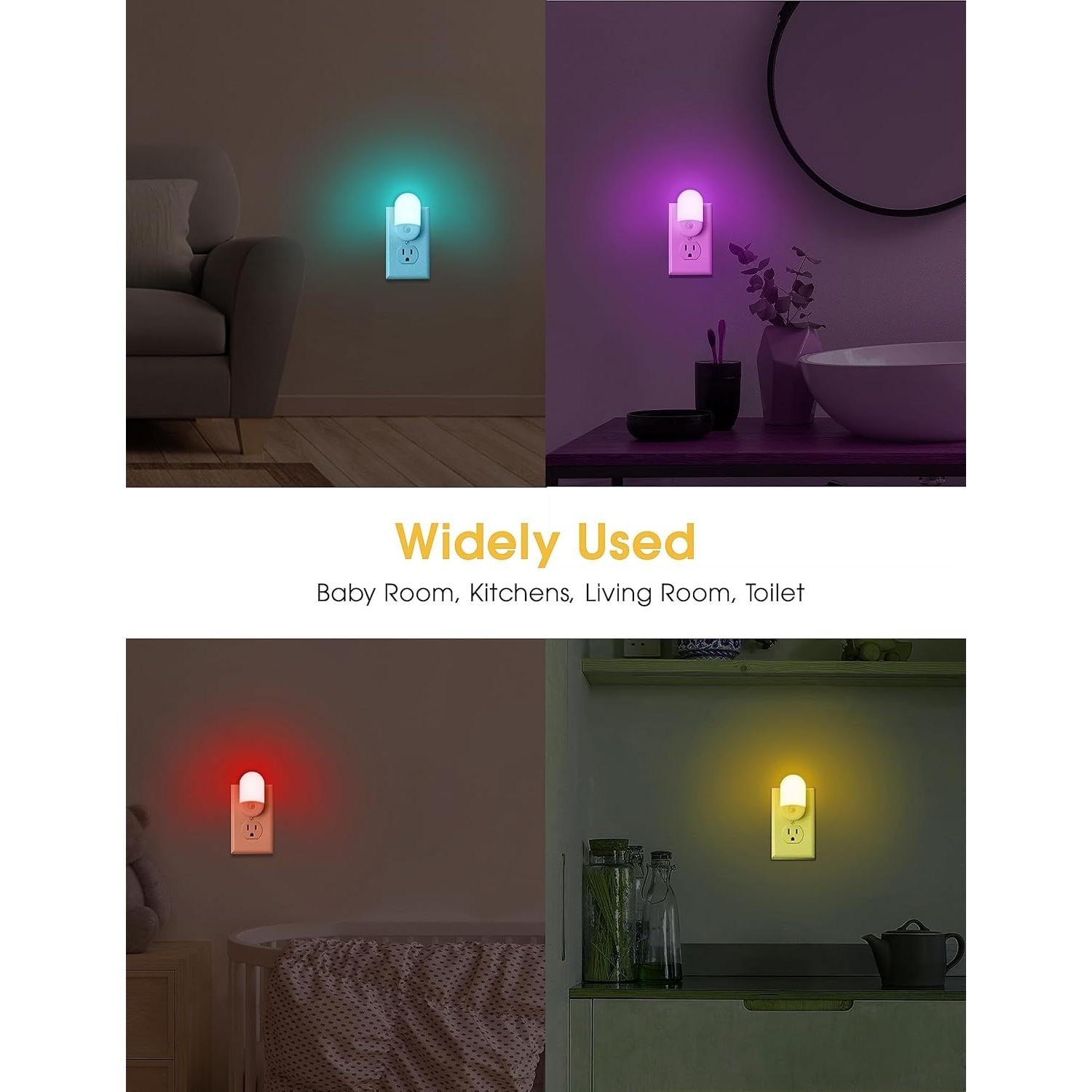 Luz Nocturna LOHAS RGB 2 Piezas con Sensor de Luz