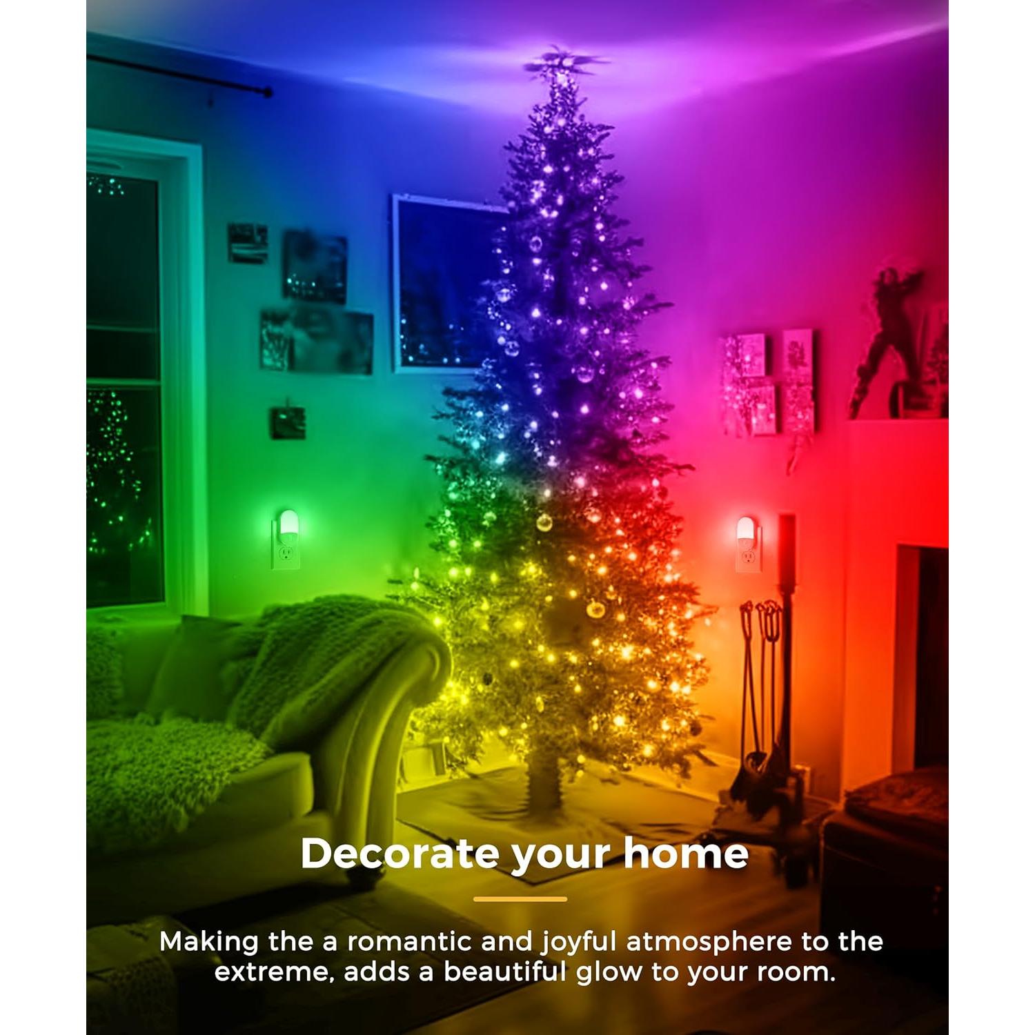 Luz Nocturna LOHAS RGB 2 Piezas con Sensor de Luz